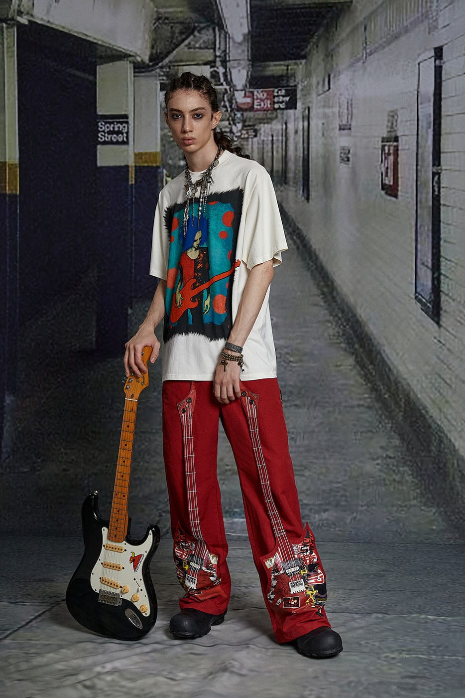 DND4DES The Bass Pants Red, premium urban and streetwear designers apparel on PROJECTISR.com, DND4DES