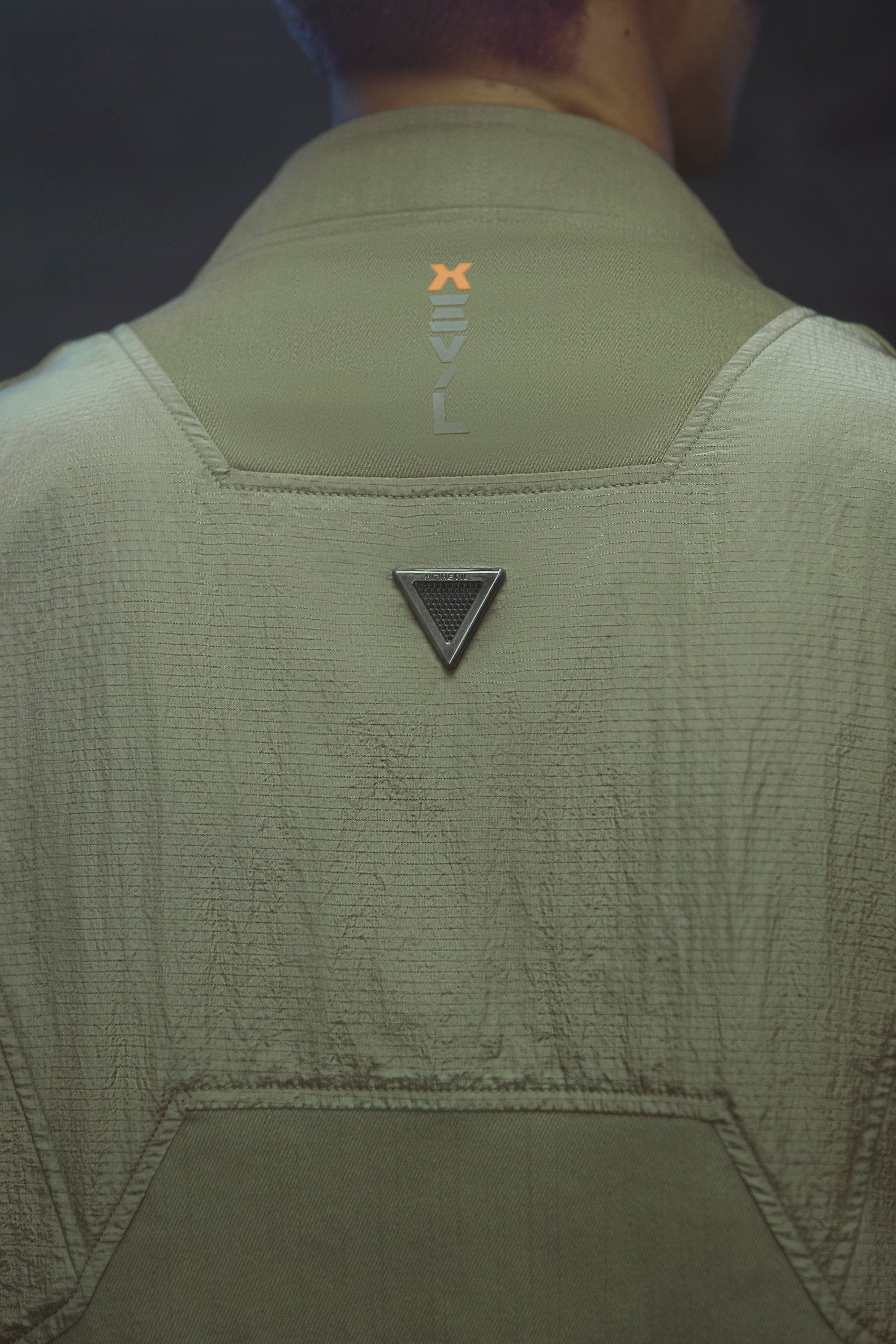 XIPHEVIL Terminal Layered Rivet Half Shirt Army Green, premium urban and streetwear designers apparel on PROJECTISR.com, XIPHEVIL
