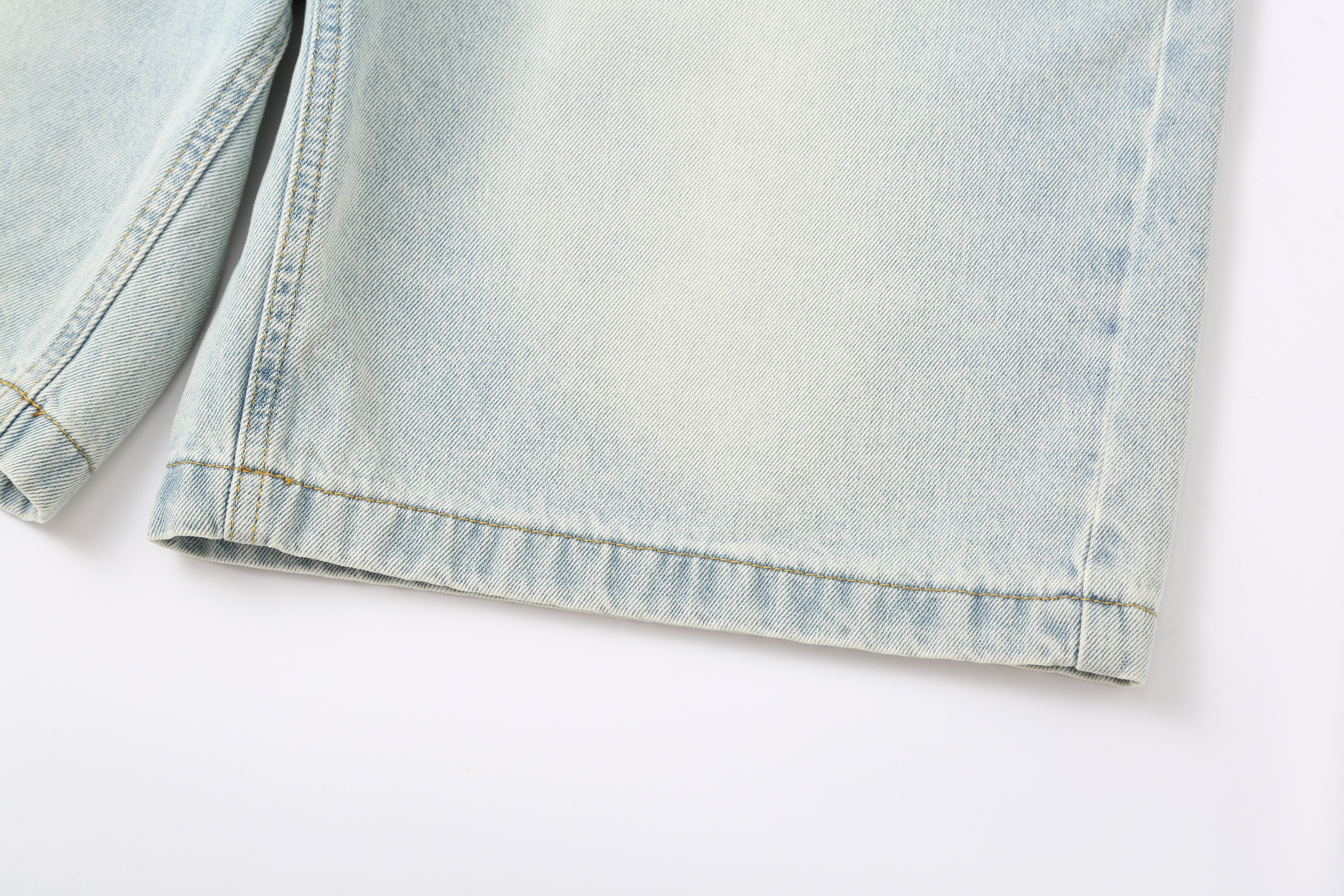 CLP Washed Metal Clasp Denim Shorts