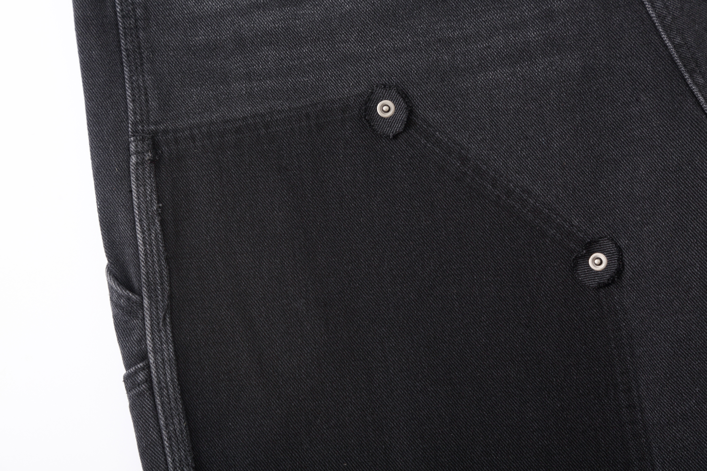 CLP Retro Washed Raw Edge Paneled Shorts