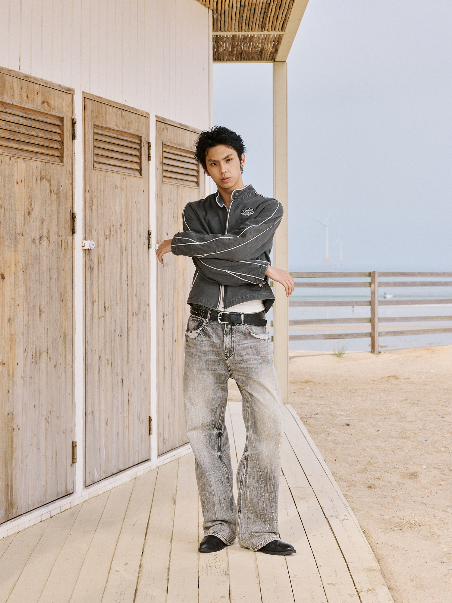IN EXISTENCE Selvedge Slub Yarn Straight-Leg Jeans