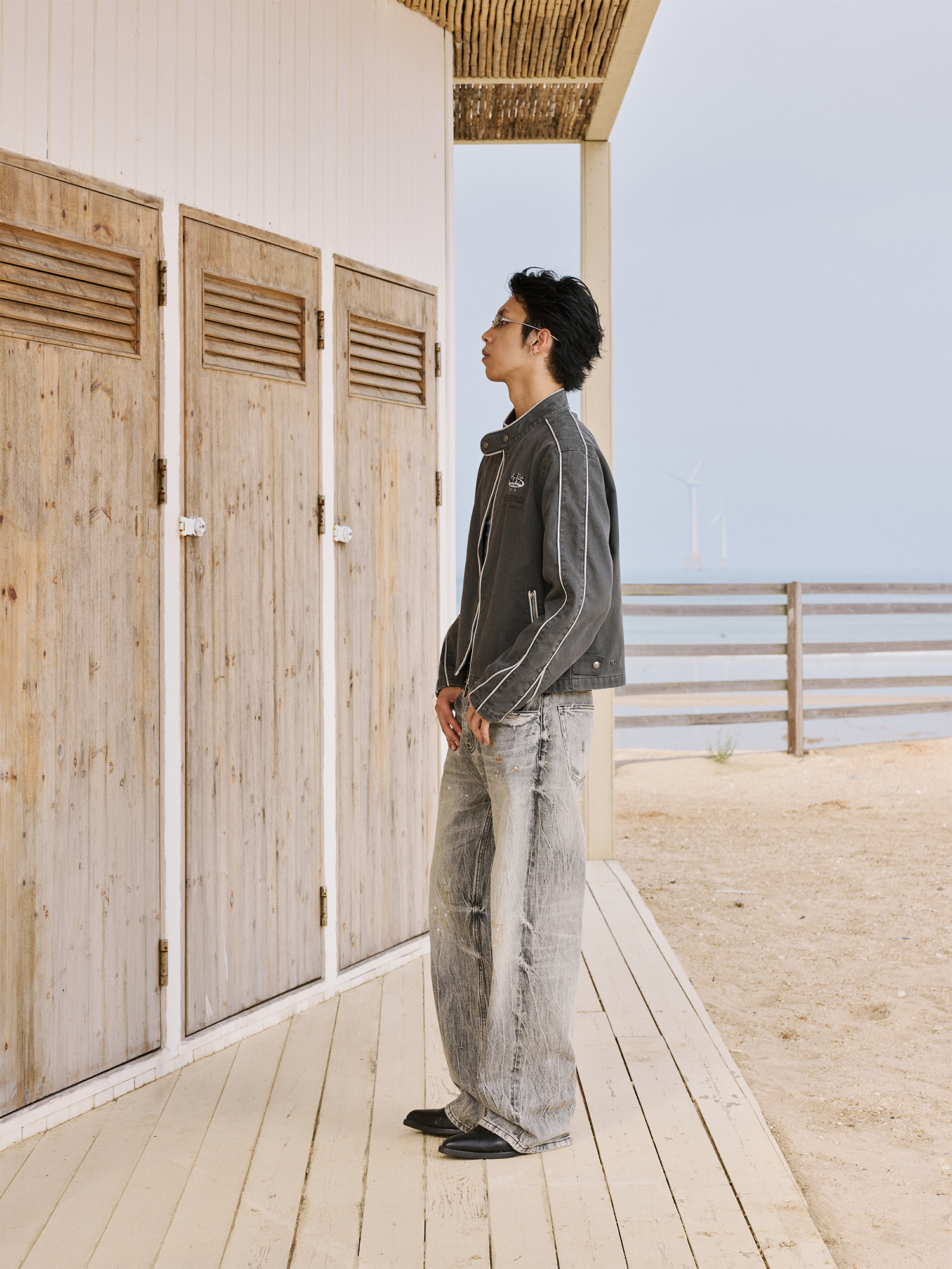 IN EXISTENCE Selvedge Slub Yarn Straight-Leg Jeans