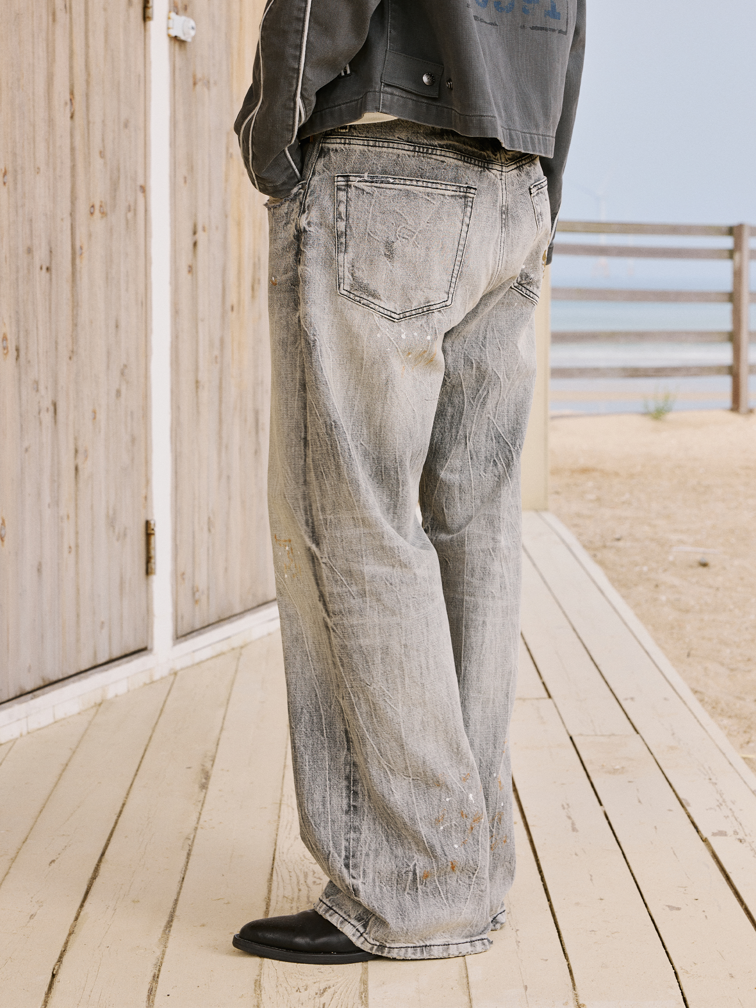 IN EXISTENCE Selvedge Slub Yarn Straight-Leg Jeans