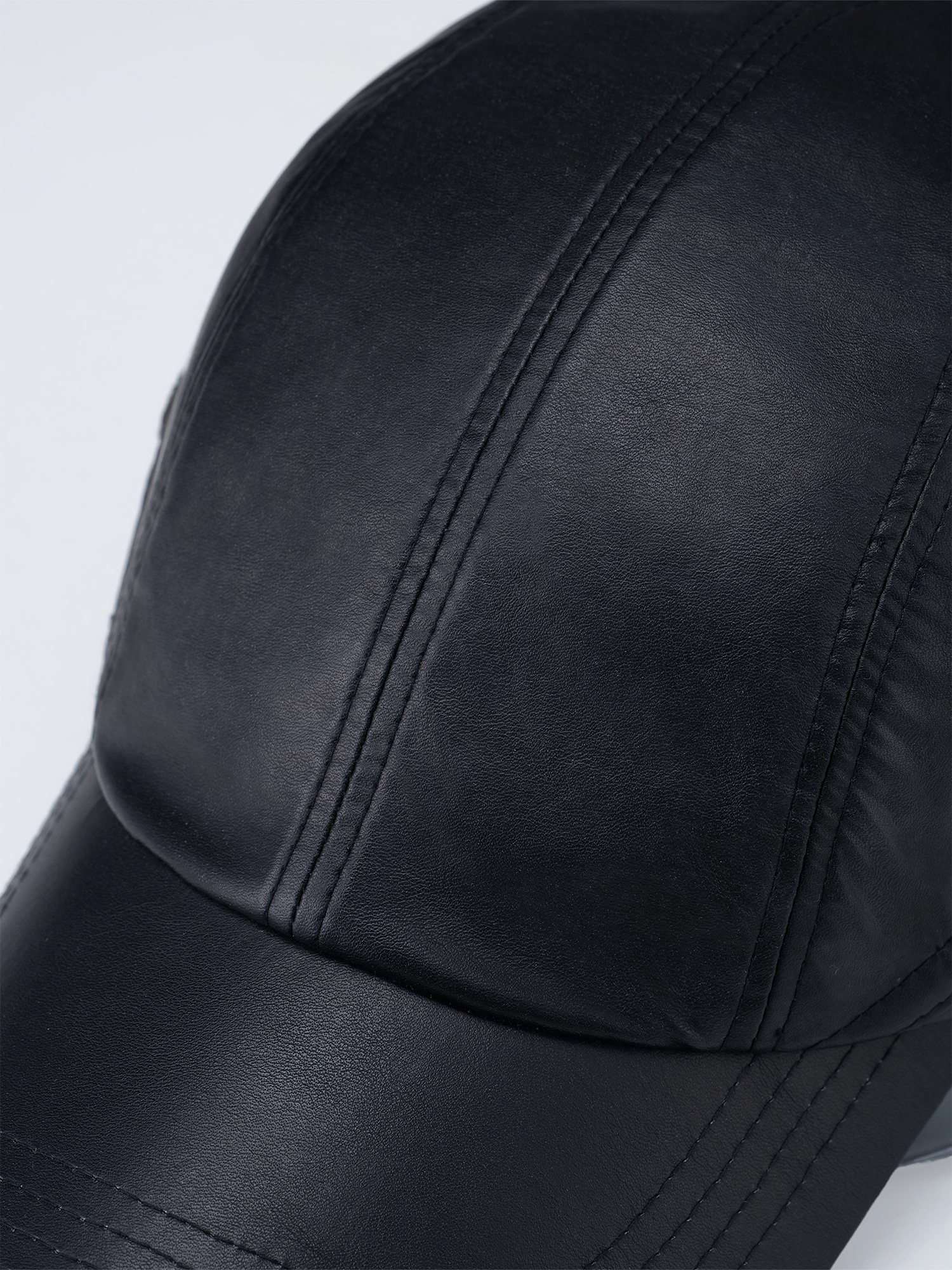 SANB Faux Leather Horned Baseball Cap