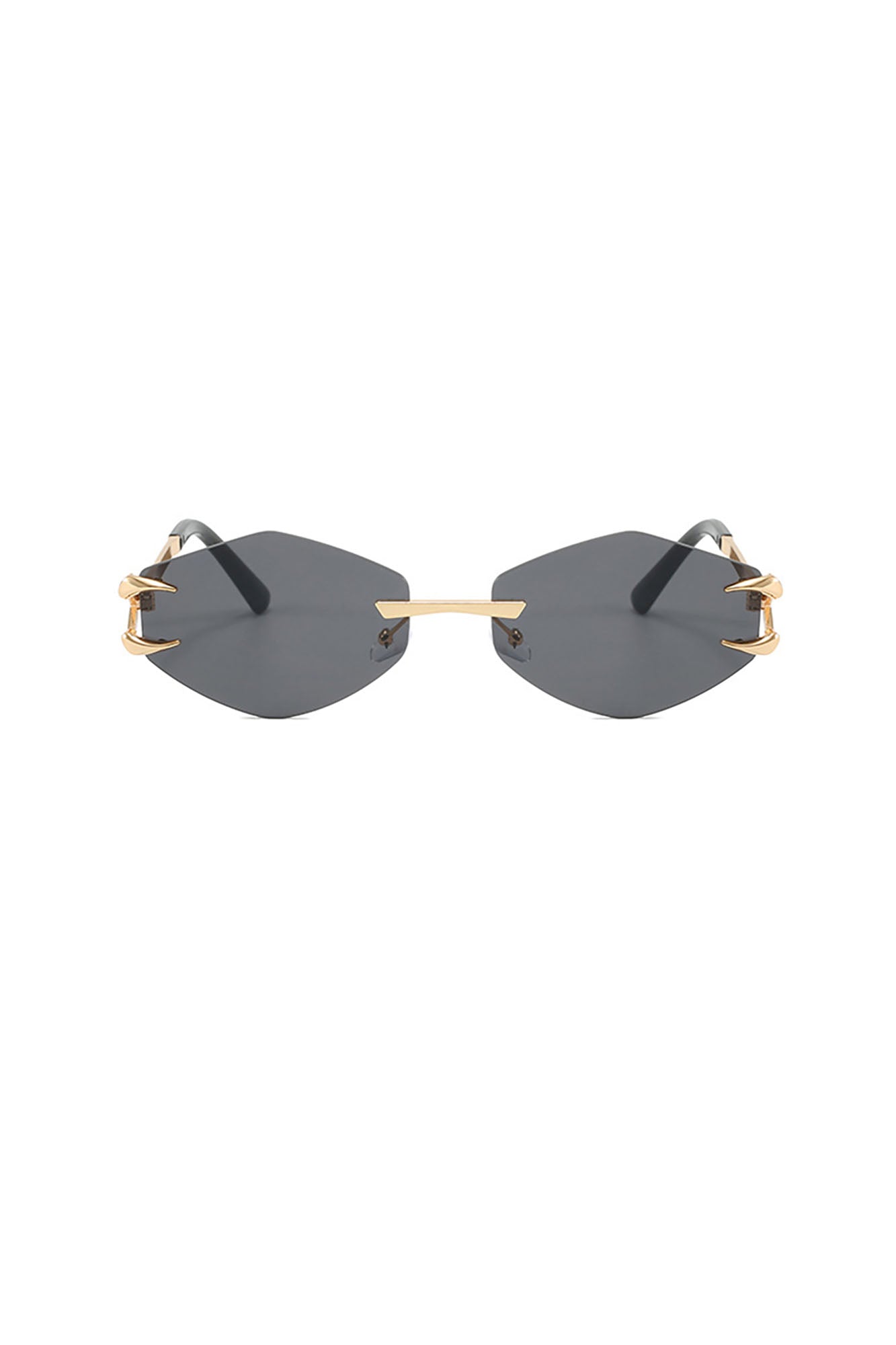 DAMAGE ASIA Claw Temple Gradient Hex Lens Rimless Sunglasses, premium urban and streetwear designers apparel on PROJECTISR.com, DAMAGE ASIA