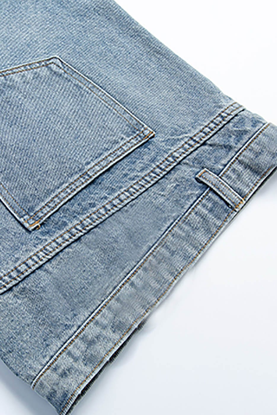 KREATE Inverted Denim Shorts, premium urban and streetwear designers apparel on PROJECTISR.com, KREATE