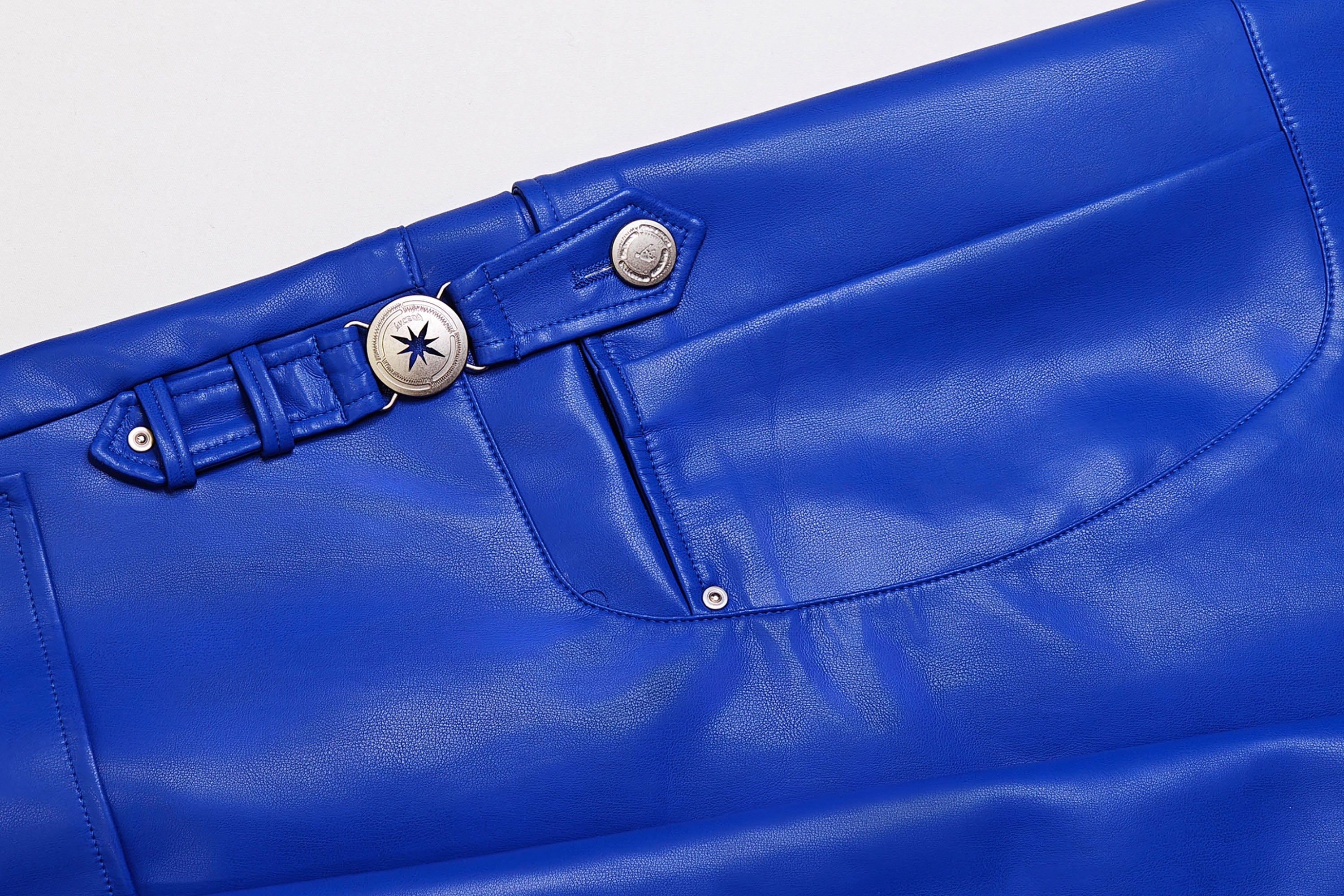 FACEONLAB Utility Faux Leather Buttoned Maxi Skirt, premium urban and streetwear designers apparel on PROJECTISR.com, FACEONLAB