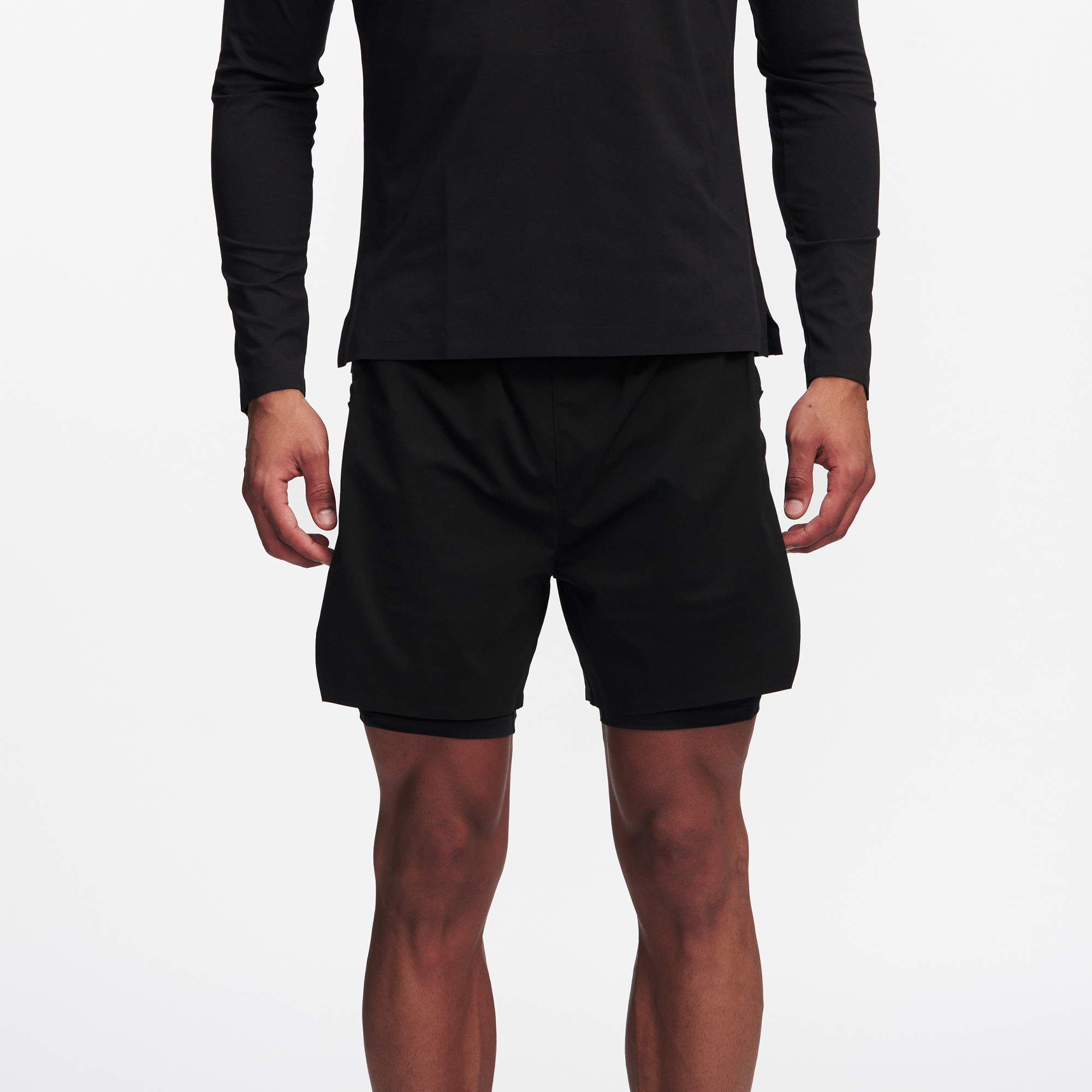 PUMPPLUS Quick-Dry Layered Training Shorts, premium urban and streetwear designers apparel on PROJECTISR.com, PUMPPLUS