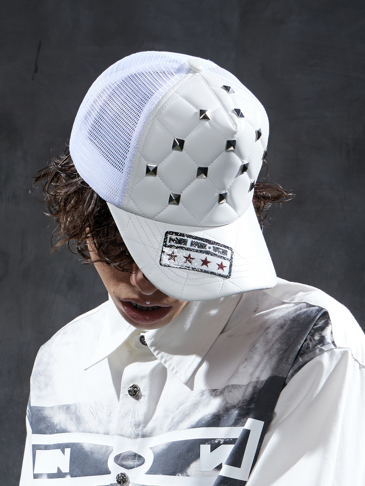 DND4DES Studded Quilted Trucker Cap