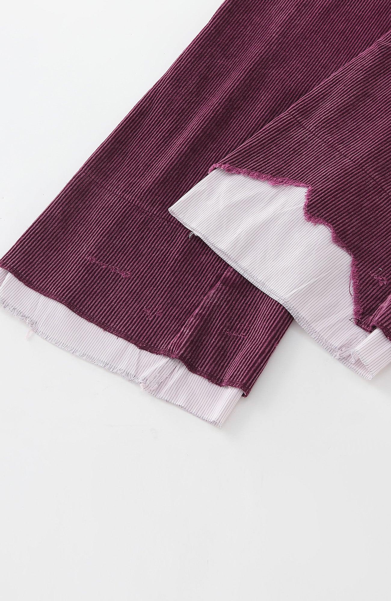 RICHILL Corduroy Raw Hem Wide-Leg Trousers, premium urban and streetwear designers apparel on PROJECTISR.com, RICHILL