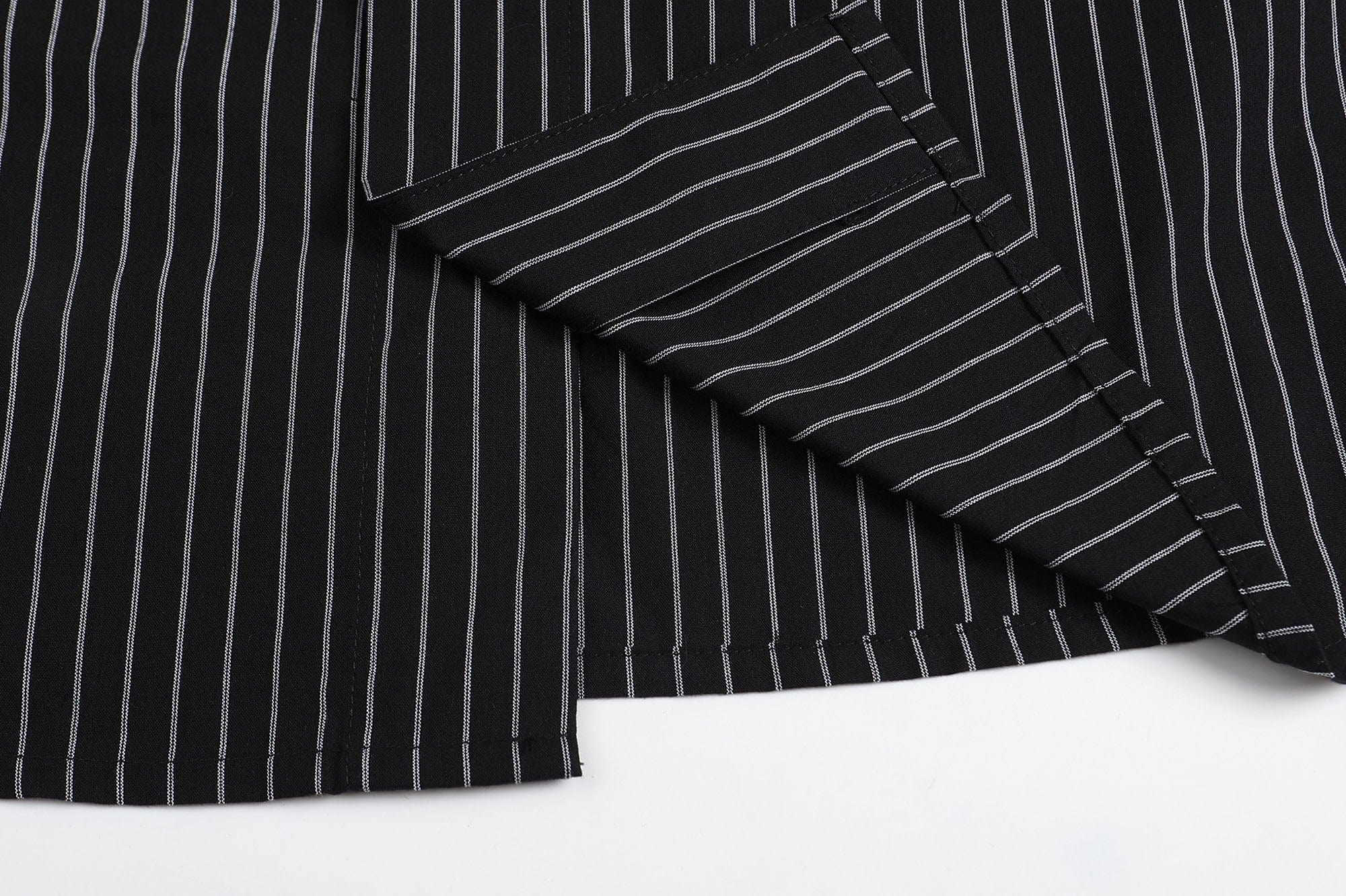 FACEONLAB Striped Patch-Pocket Poplin Shirt, premium urban and streetwear designers apparel on PROJECTISR.com, FACEONLAB