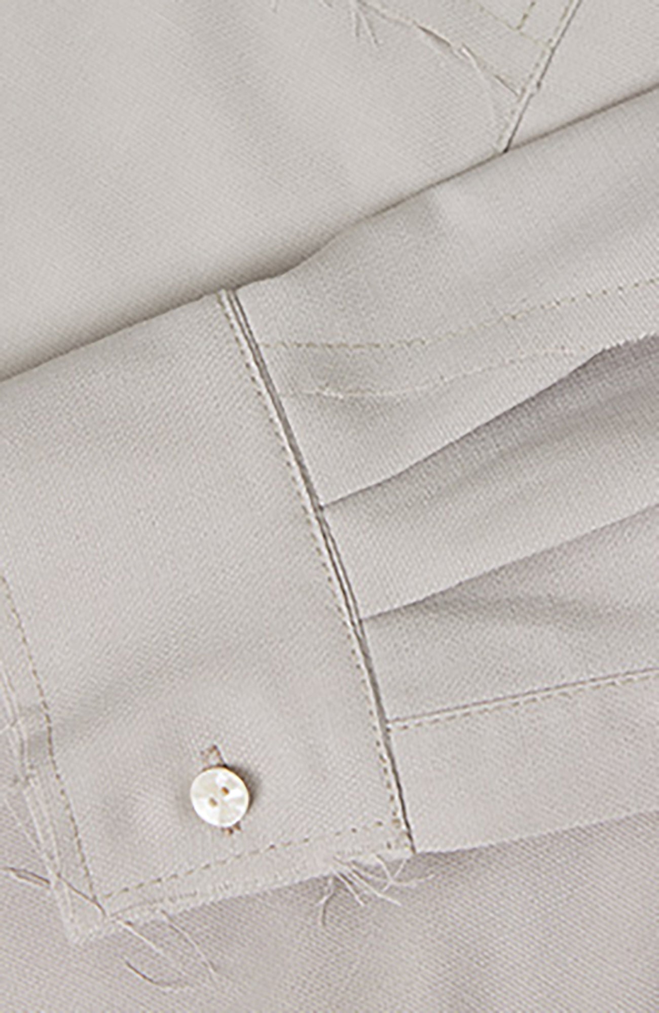 RELABEL Linen Blend Frayed Hem Shirt