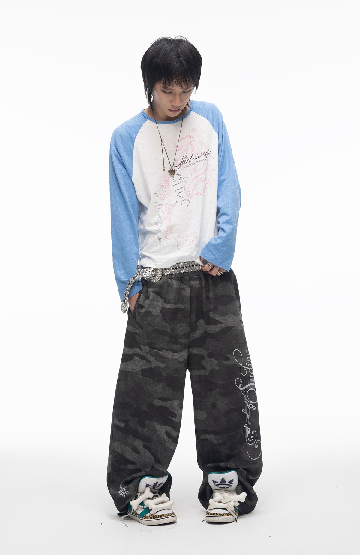 SADSOUP Retro Camo Baggy Sweatpants