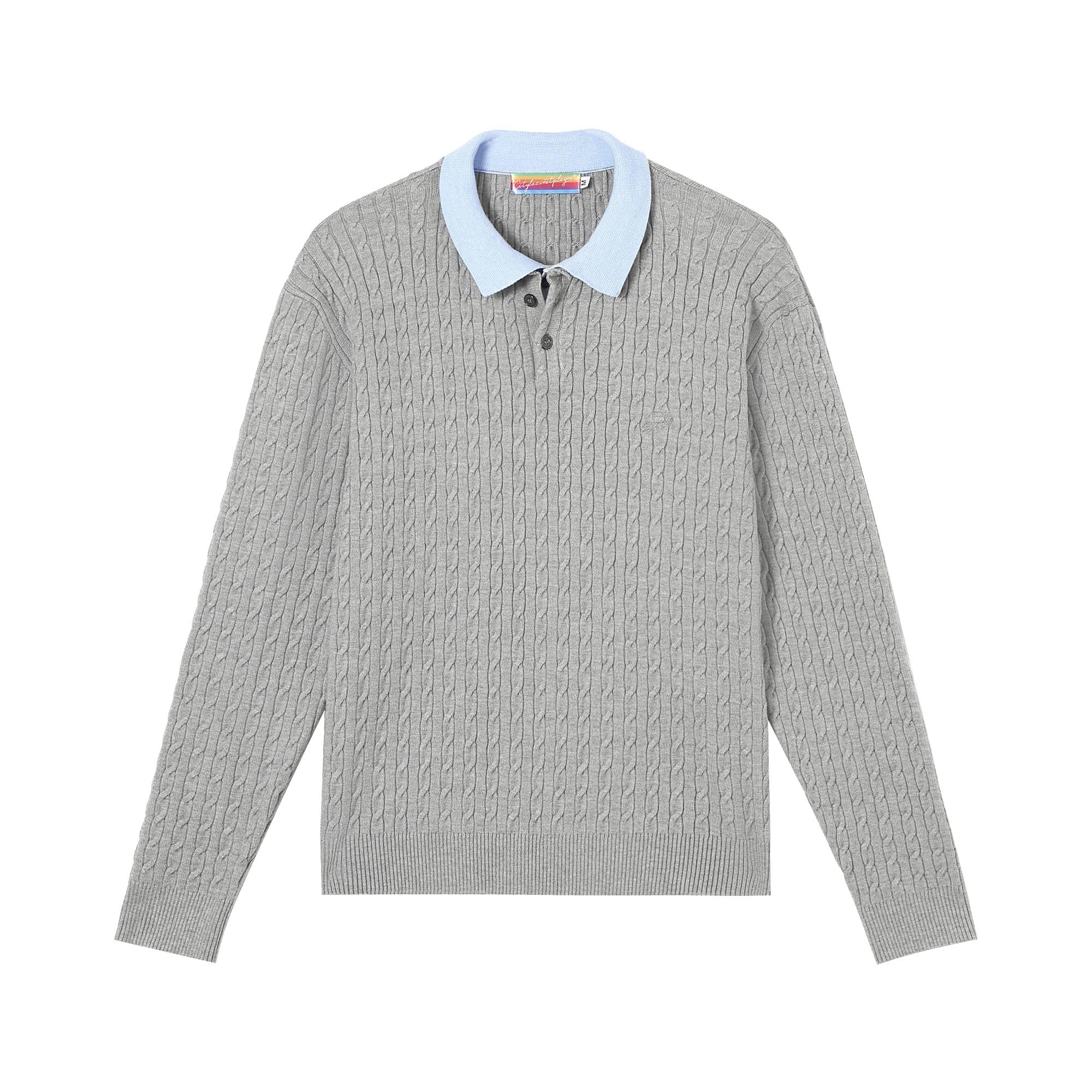 CLP Preppy Faux-Layer Cable Knit Sweater, premium urban and streetwear designers apparel on PROJECTISR.com, CLP