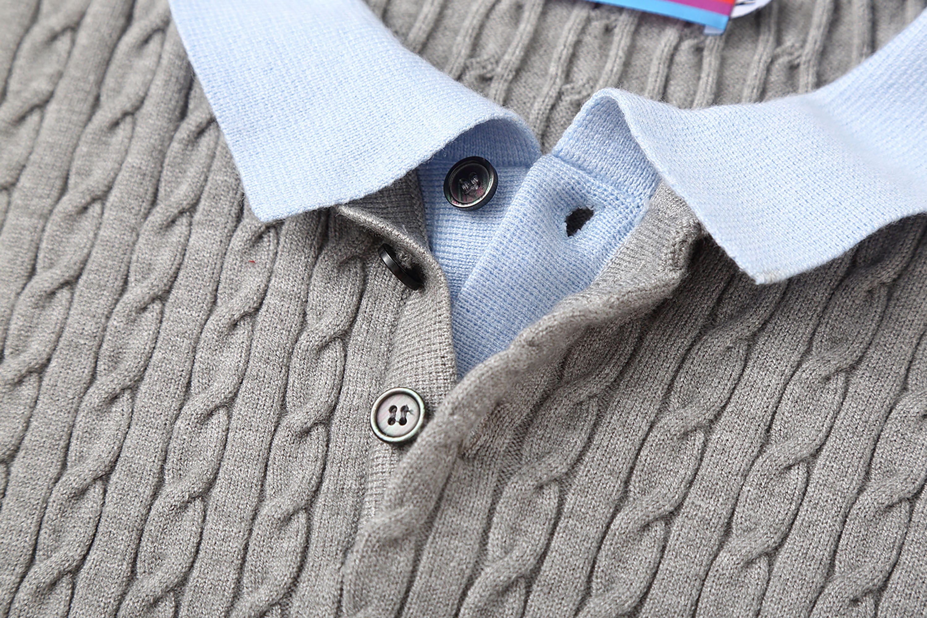 CLP Preppy Faux-Layer Cable Knit Sweater, premium urban and streetwear designers apparel on PROJECTISR.com, CLP