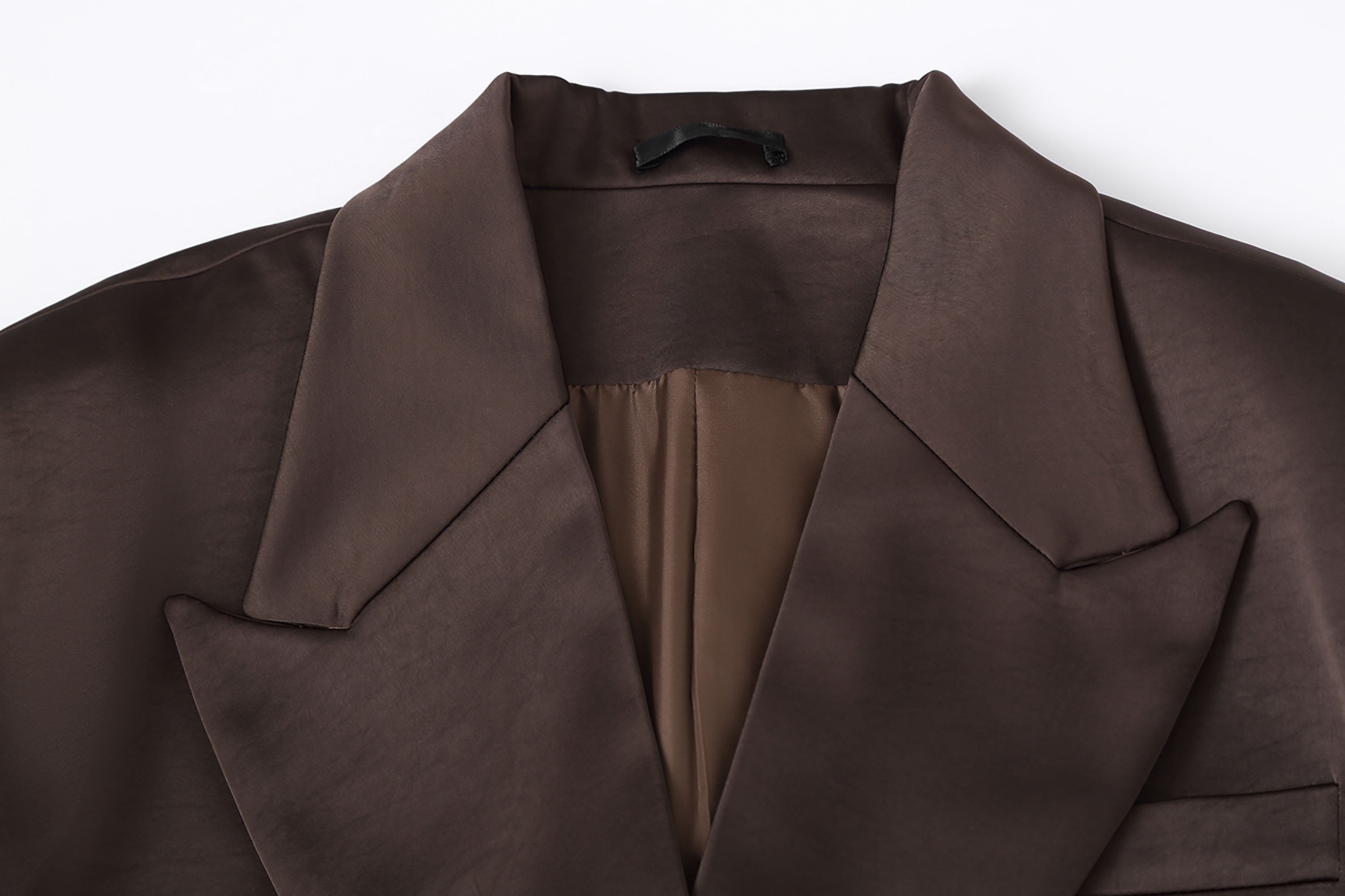 CLP Satin Double-Breasted Oversized Blazer, premium urban and streetwear designers apparel on PROJECTISR.com, CLP
