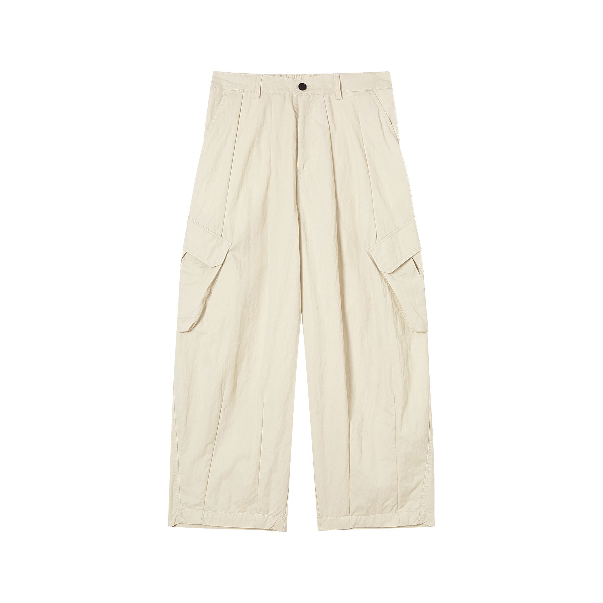 CLP Slanted Pockets Pleated Oversized Pants