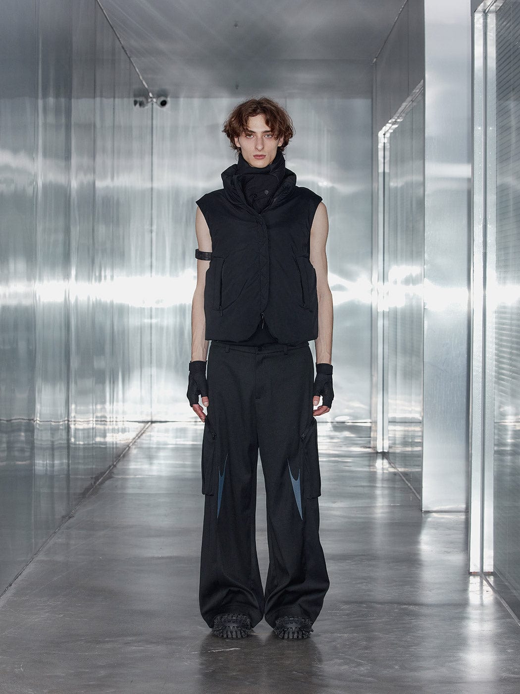 49PERCENT Embroidered Arrows Cargo Suit Pants, premium urban and streetwear designers apparel on PROJECTISR.com, 49PERCENT