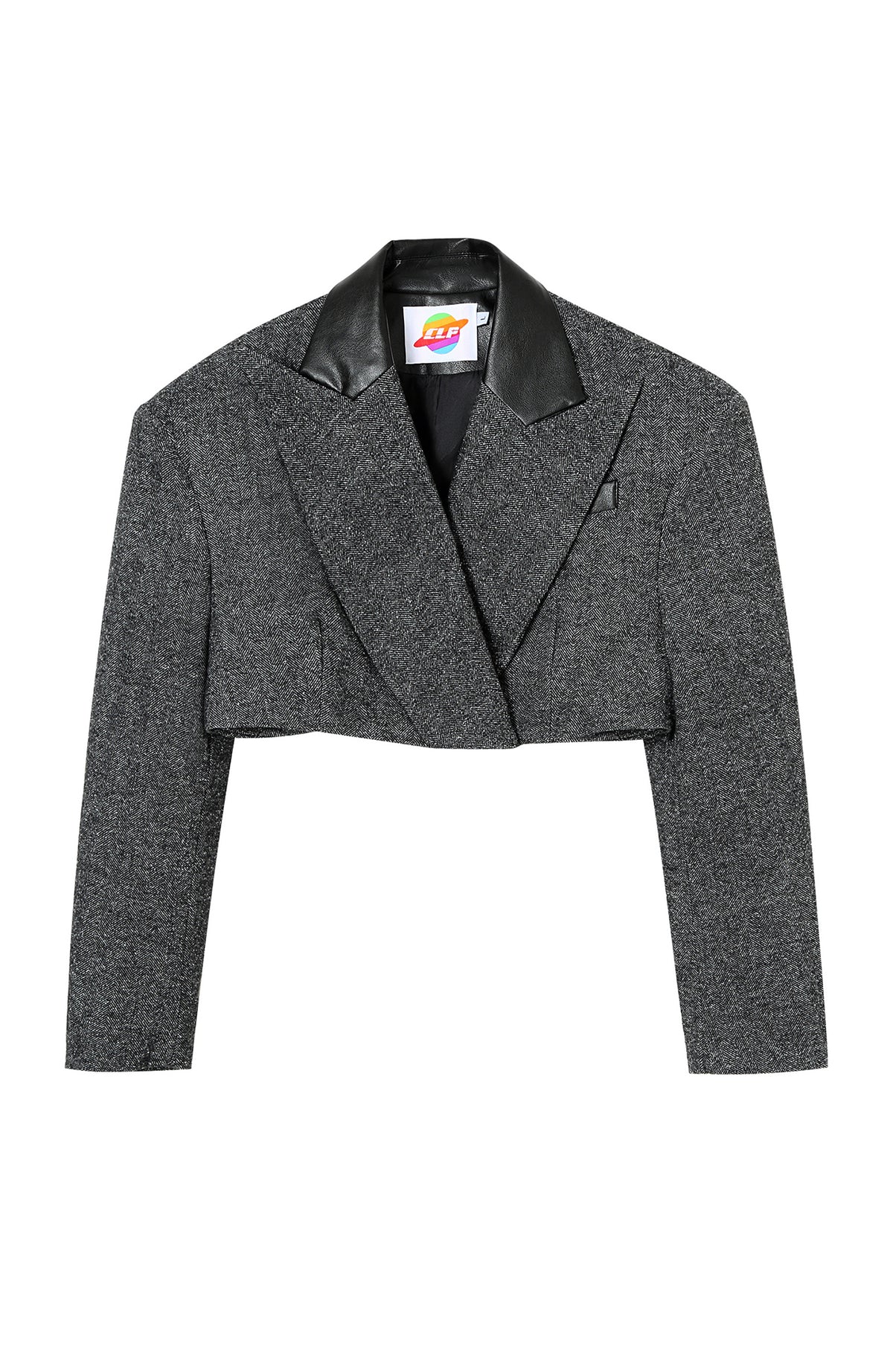 CLP Retro Wool-Blend Spliced Oversized Blazer