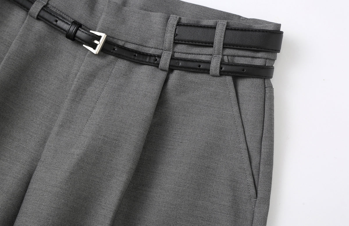 CLP Double-Belted Wide-Leg Trousers