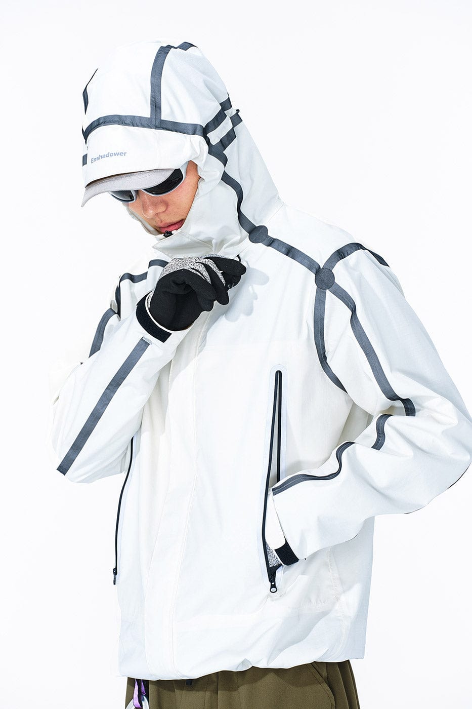 ENSHADOWER Teflon Reflective Water-Proof Windbreaker Type 1, premium urban and streetwear designers apparel on PROJECTISR.com, ENSHADOWER