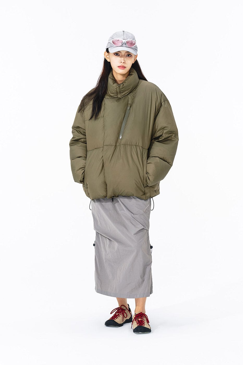 ENSHADOWER Asymmetric Magnetic Snap Down Jacket, premium urban and streetwear designers apparel on PROJECTISR.com, ENSHADOWER