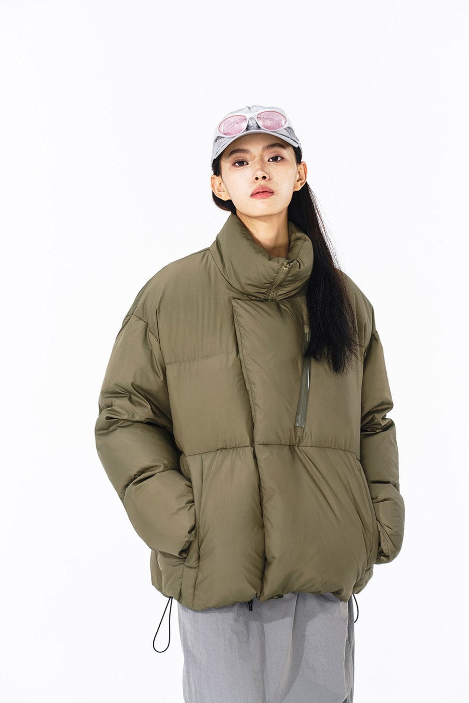 ENSHADOWER Asymmetric Magnetic Snap Down Jacket, premium urban and streetwear designers apparel on PROJECTISR.com, ENSHADOWER