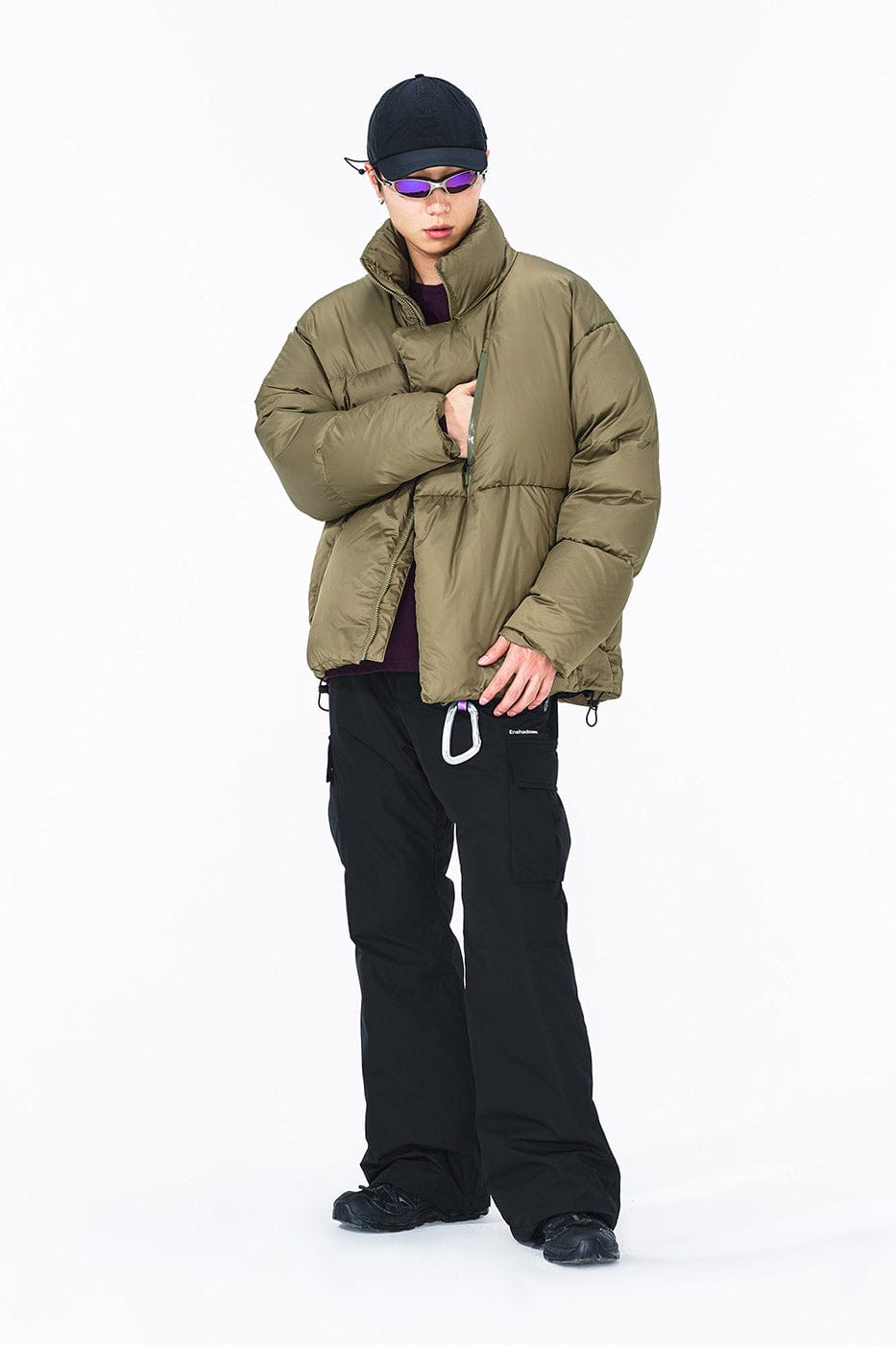 ENSHADOWER Asymmetric Magnetic Snap Down Jacket, premium urban and streetwear designers apparel on PROJECTISR.com, ENSHADOWER
