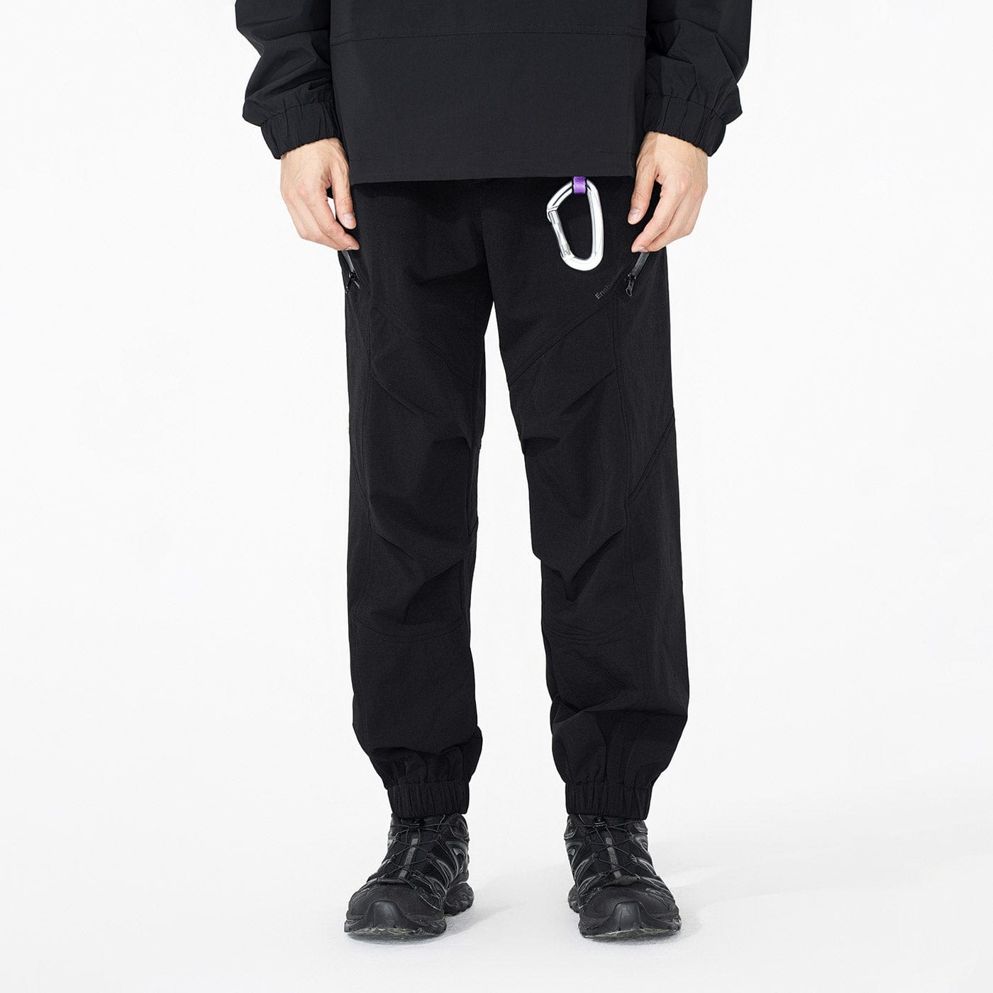 ENSHADOWER Crinkled & Pleated Zipper Jogger, premium urban and streetwear designers apparel on PROJECTISR.com, ENSHADOWER