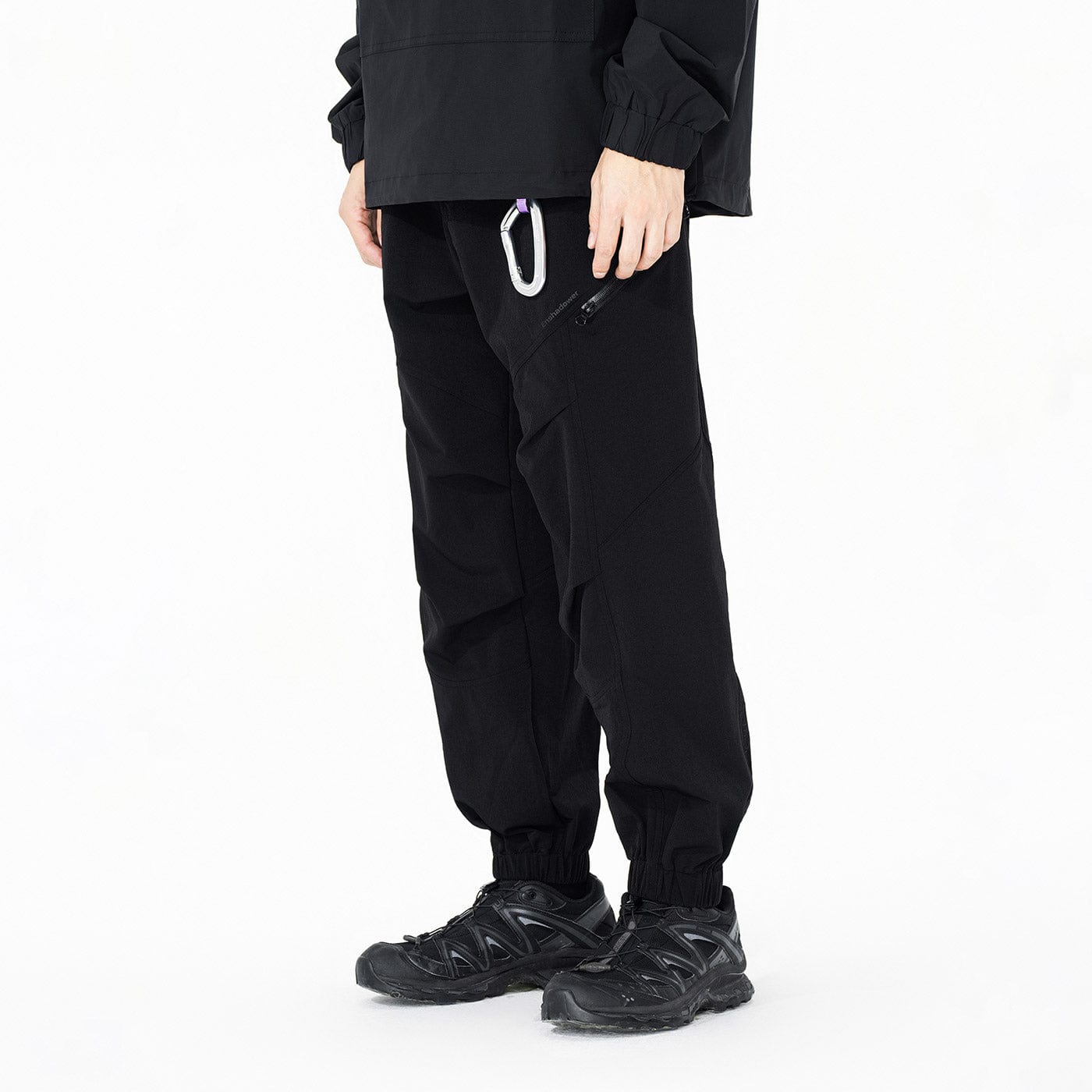 ENSHADOWER Crinkled & Pleated Zipper Jogger, premium urban and streetwear designers apparel on PROJECTISR.com, ENSHADOWER