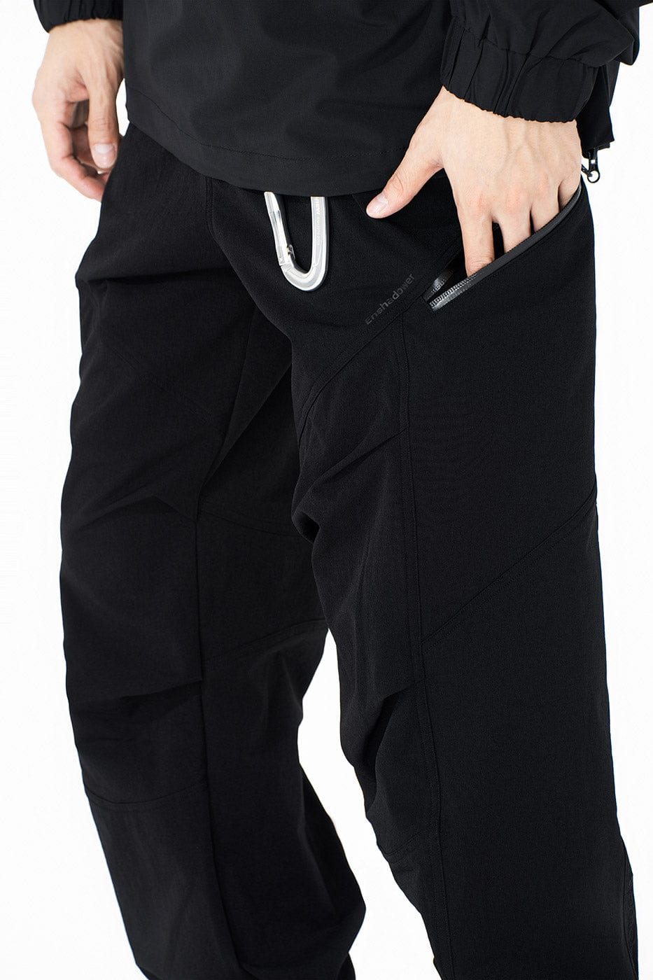 ENSHADOWER Crinkled & Pleated Zipper Jogger, premium urban and streetwear designers apparel on PROJECTISR.com, ENSHADOWER