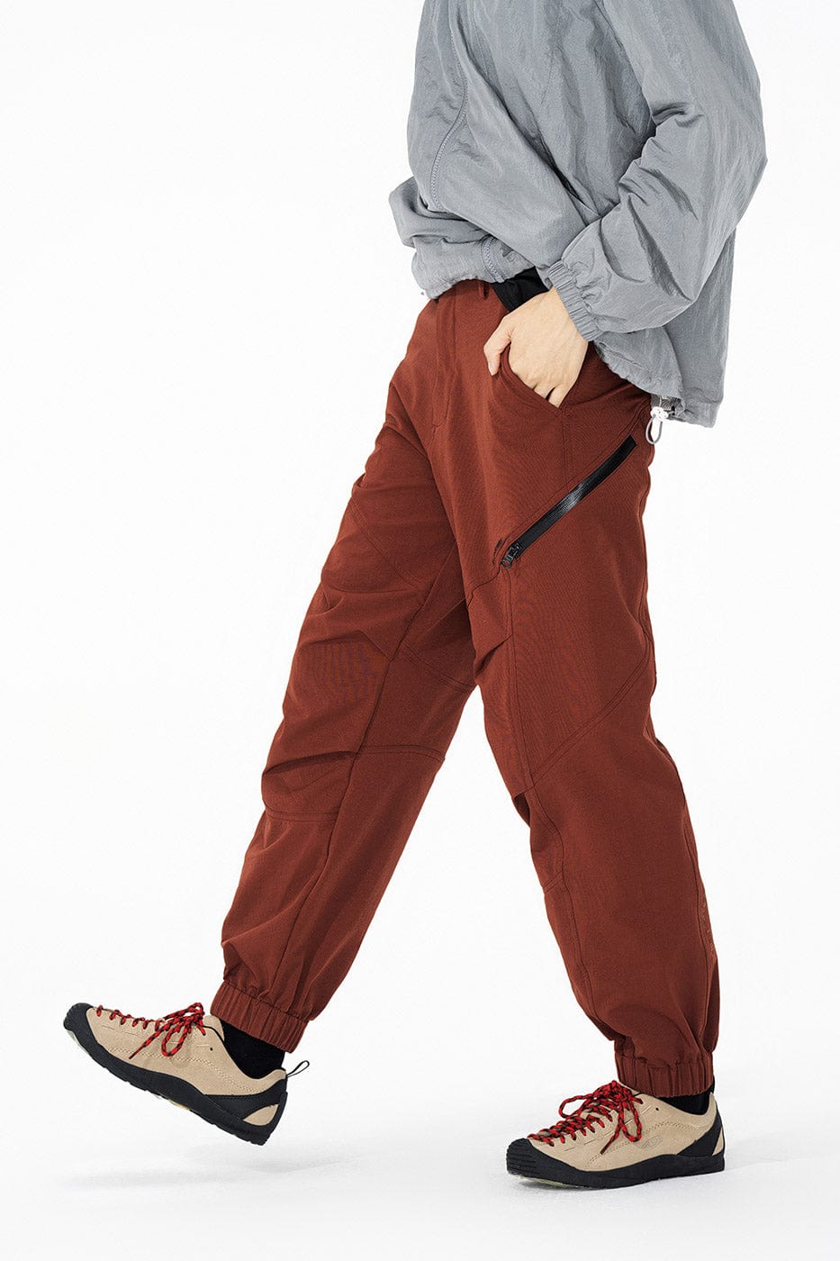 ENSHADOWER Crinkled & Pleated Zipper Jogger, premium urban and streetwear designers apparel on PROJECTISR.com, ENSHADOWER