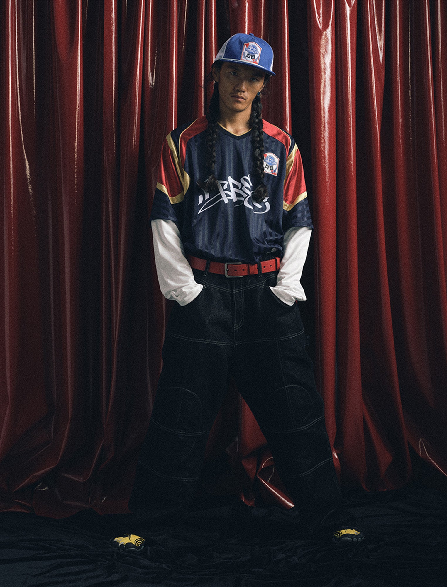 TRECLUB Layered Contrast Panel Hockey Jersey Tee, premium urban and streetwear designers apparel on PROJECTISR.com, TRECLUB