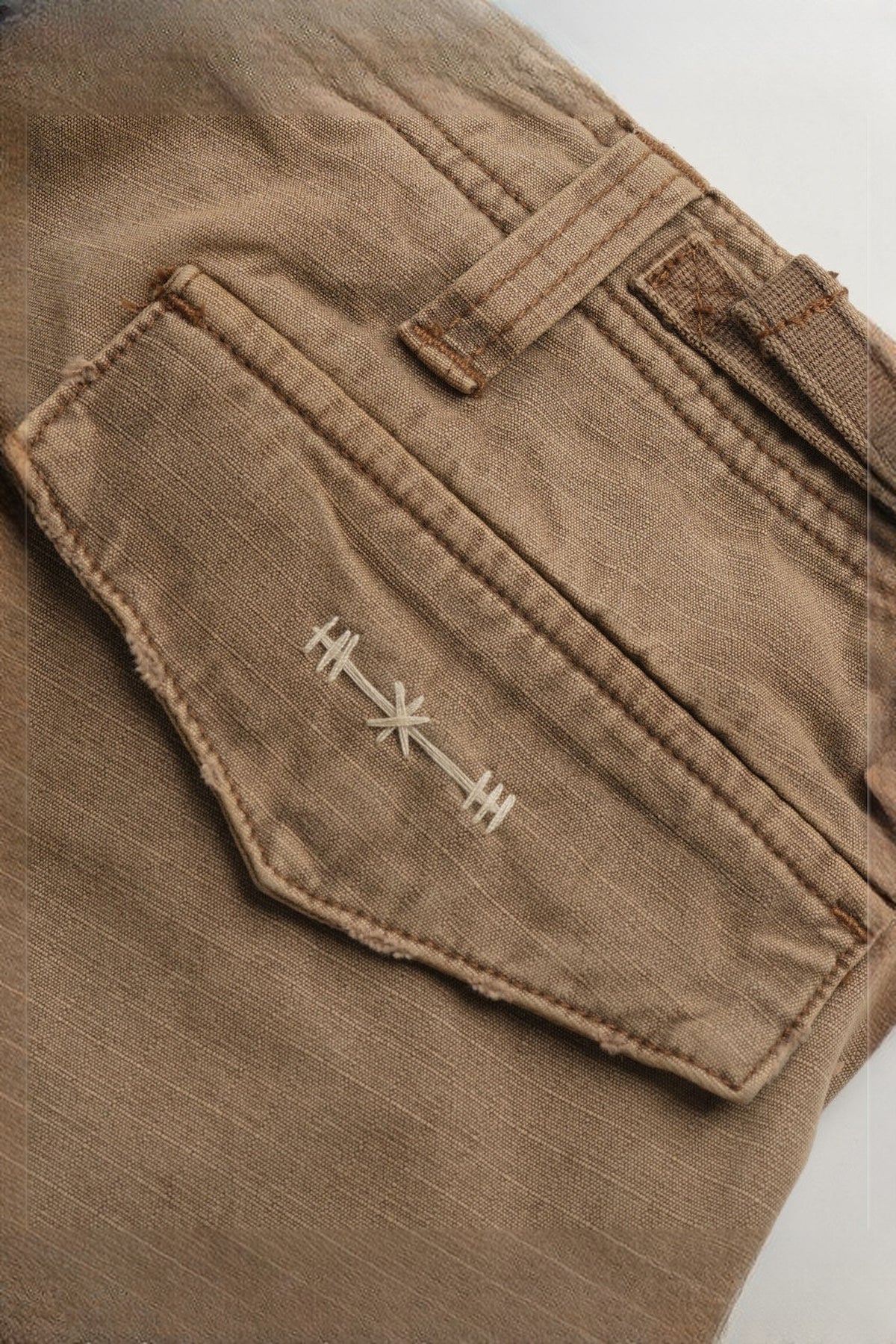 NEIGBORL Paint-Splattered Multi-Pocket Retro Cargo Pants — detail
