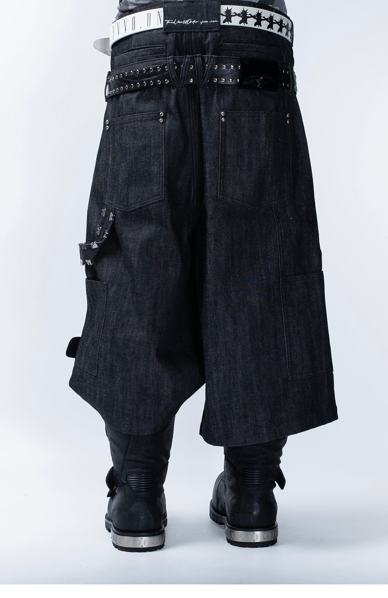 FVVO Skull Kid Full-Print Punk Leather Belt