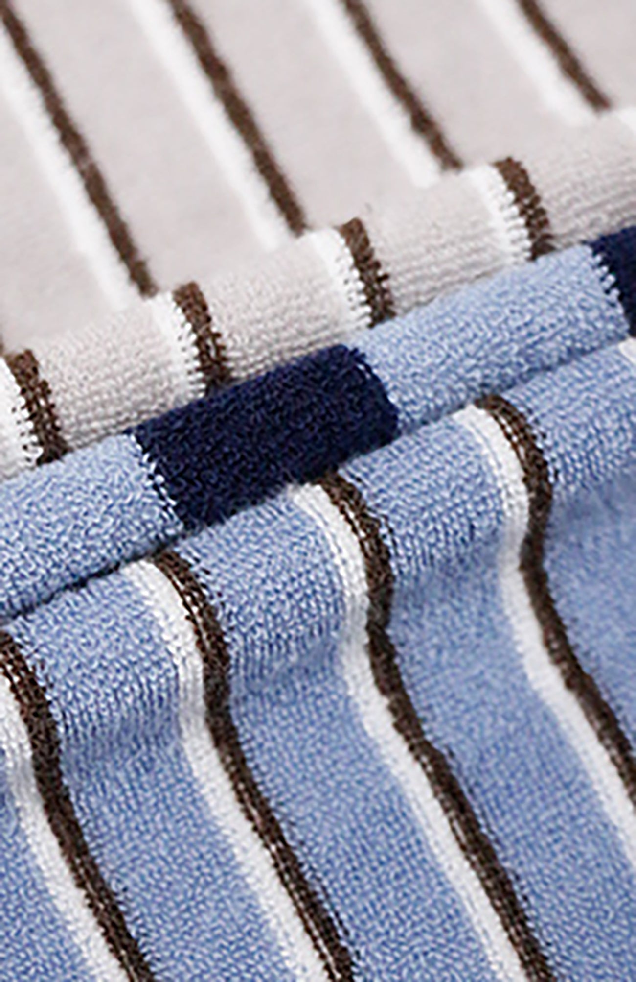 RELABEL Asymmetrical Striped Spliced Polo Long-Sleeve Tee