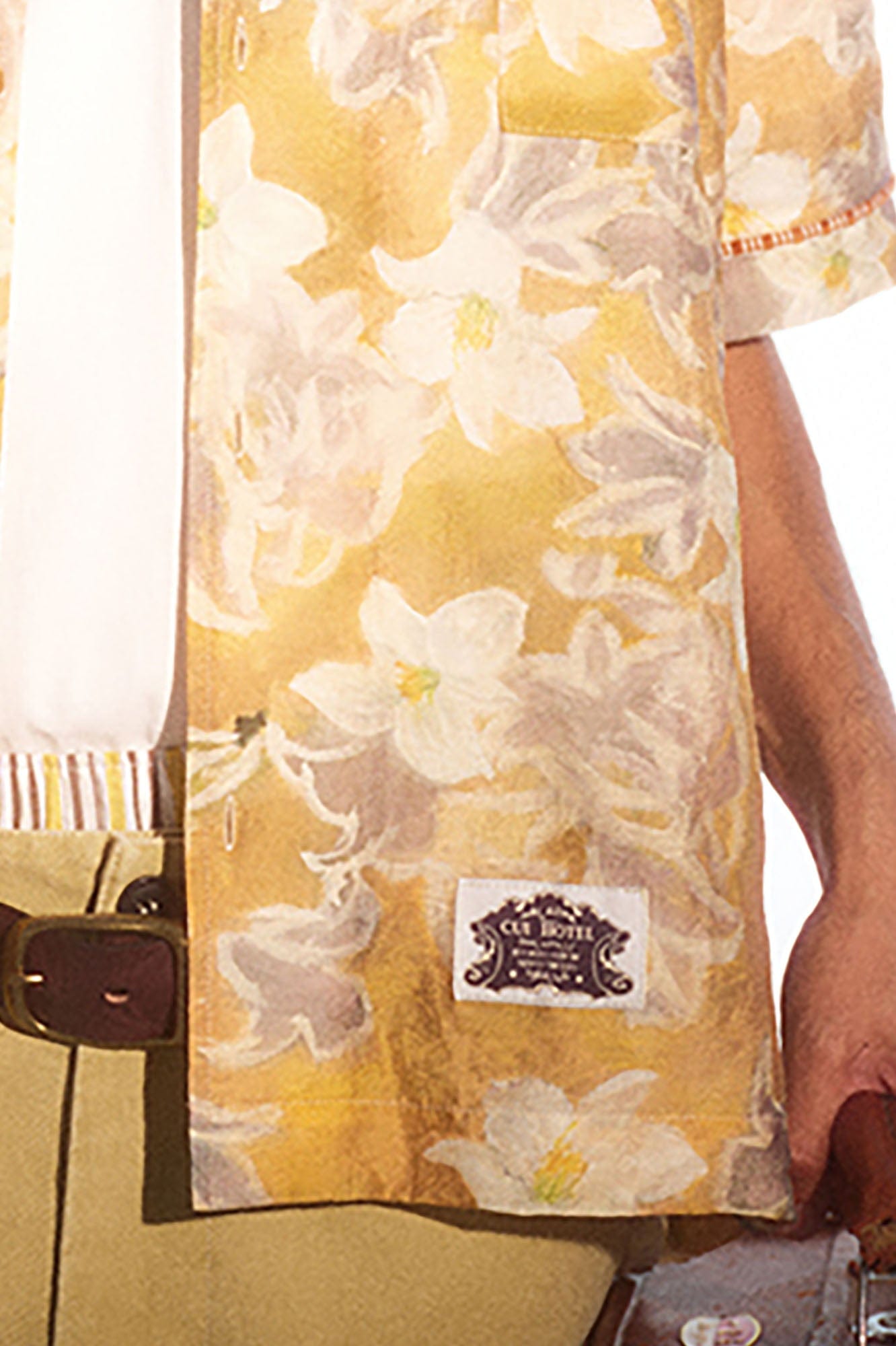 TRECLUB Floral Full-Print Cuban Half Shirt, premium urban and streetwear designers apparel on PROJECTISR.com, TRECLUB