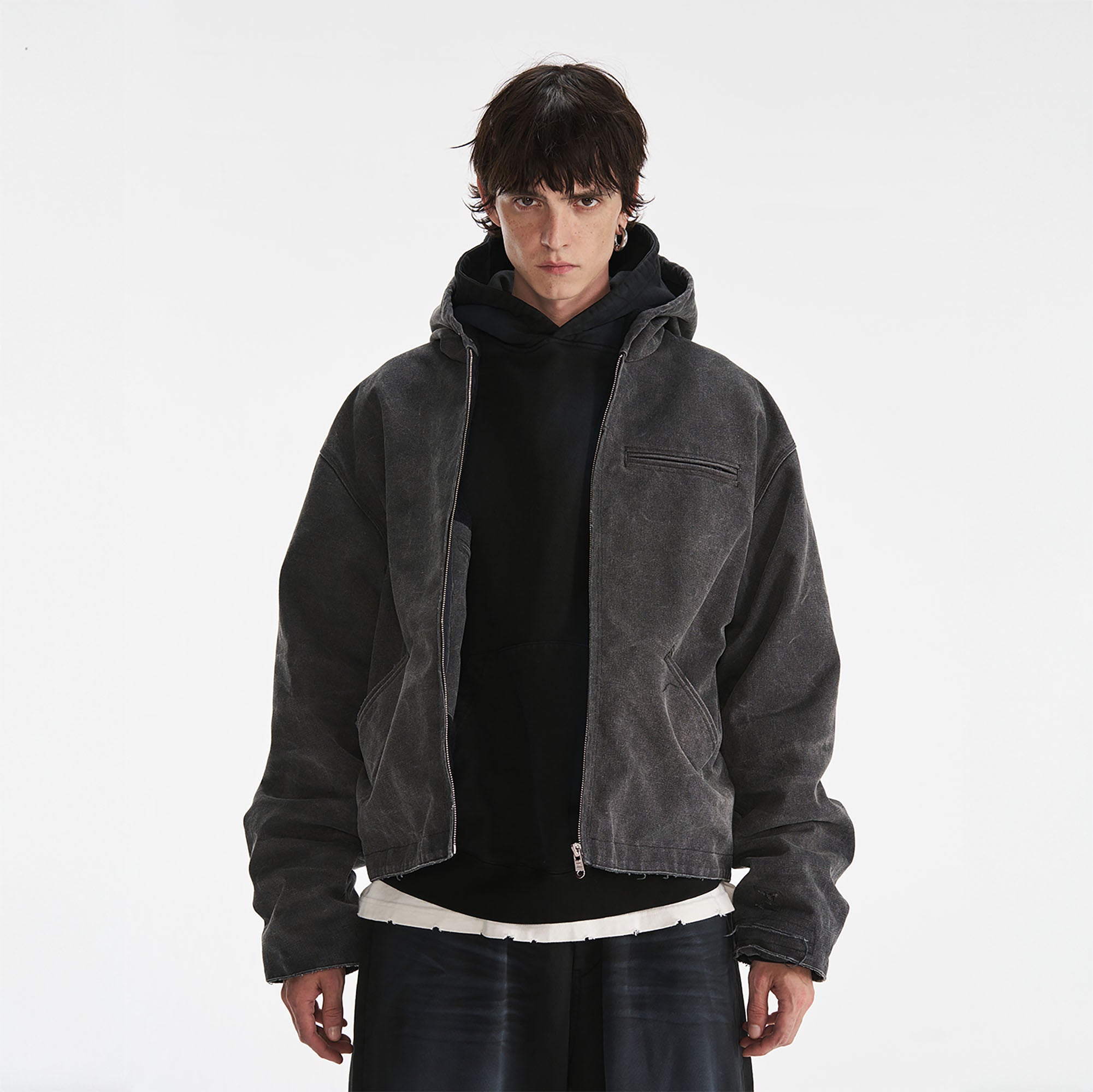 PMW Distressed Oversized Puffer Jacket