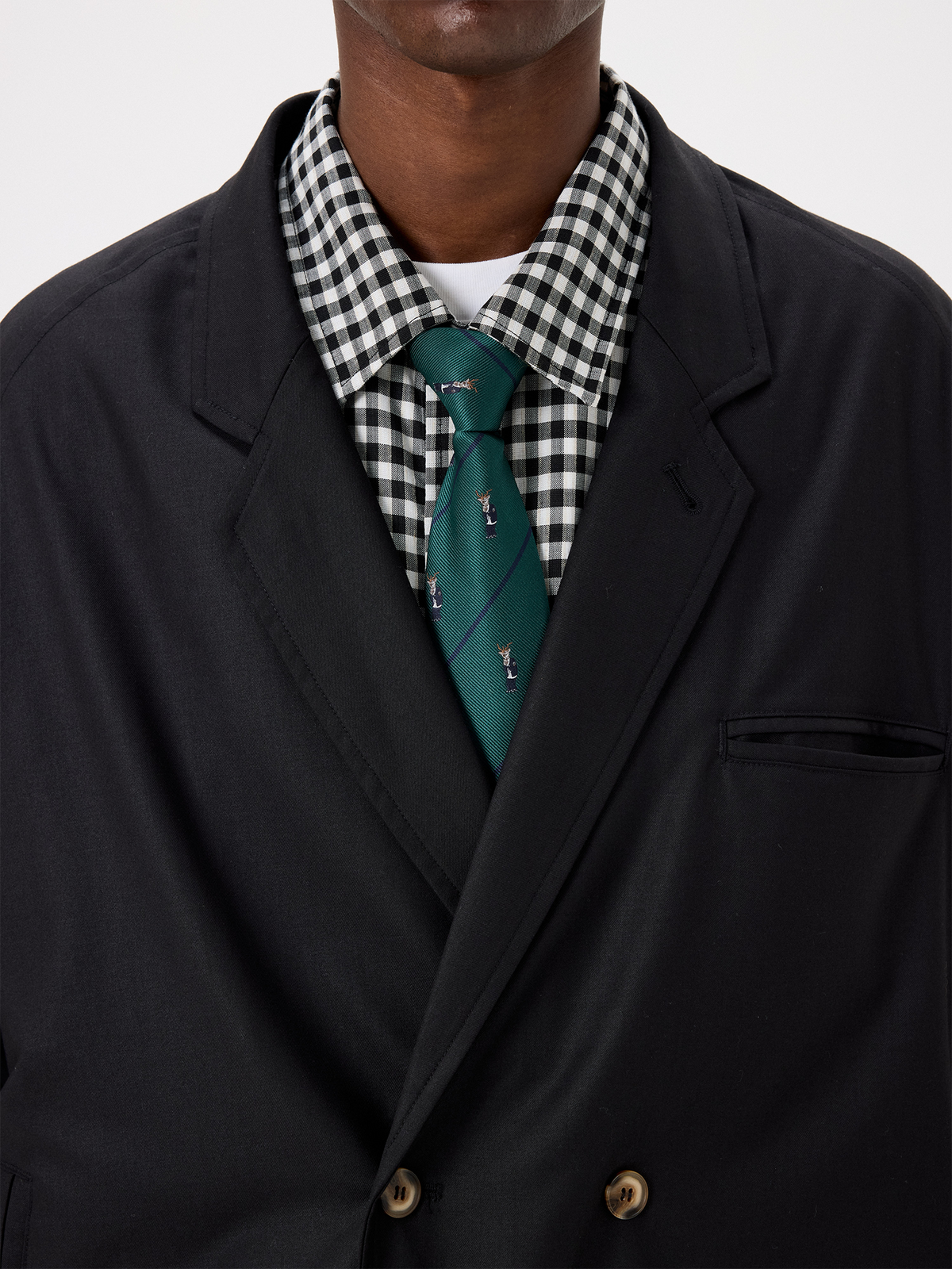 UNLIMITED MOTE Double-Breasted Striped Blazer Jacket, premium urban and streetwear designers apparel on PROJECTISR.com, UNLIMITED MOTE
