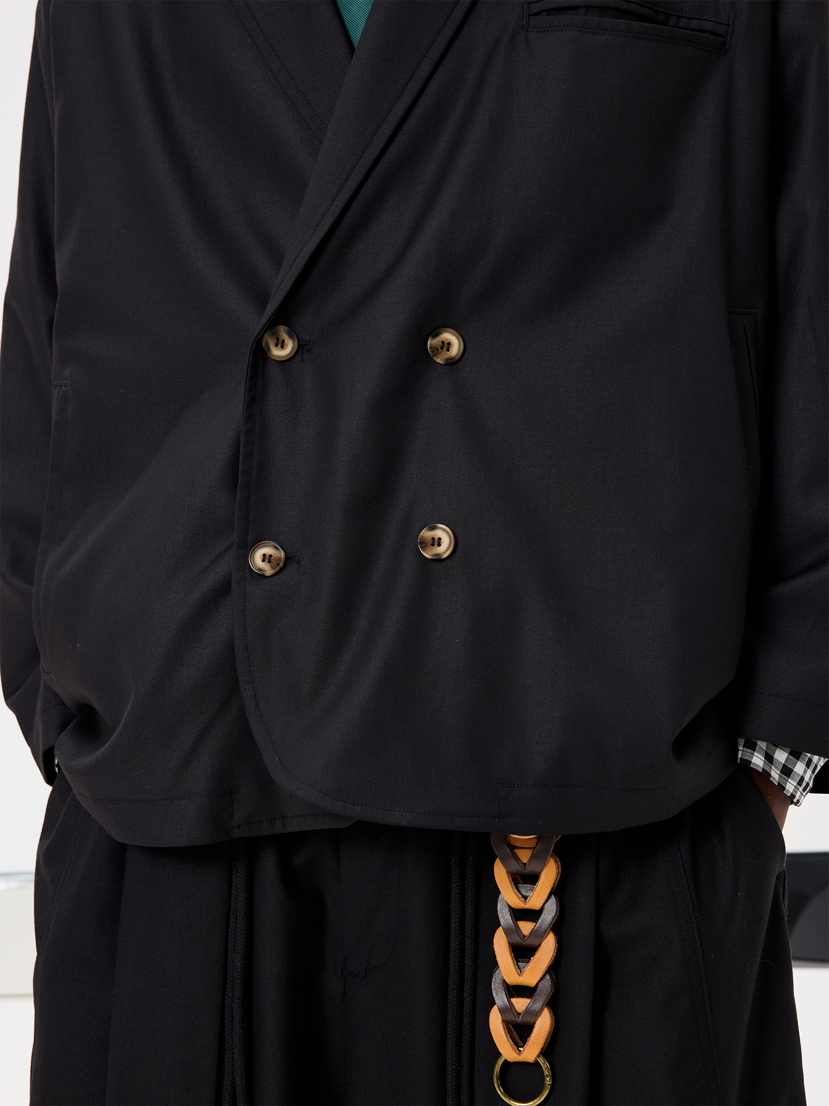 UNLIMITED MOTE Double-Breasted Striped Blazer Jacket, premium urban and streetwear designers apparel on PROJECTISR.com, UNLIMITED MOTE