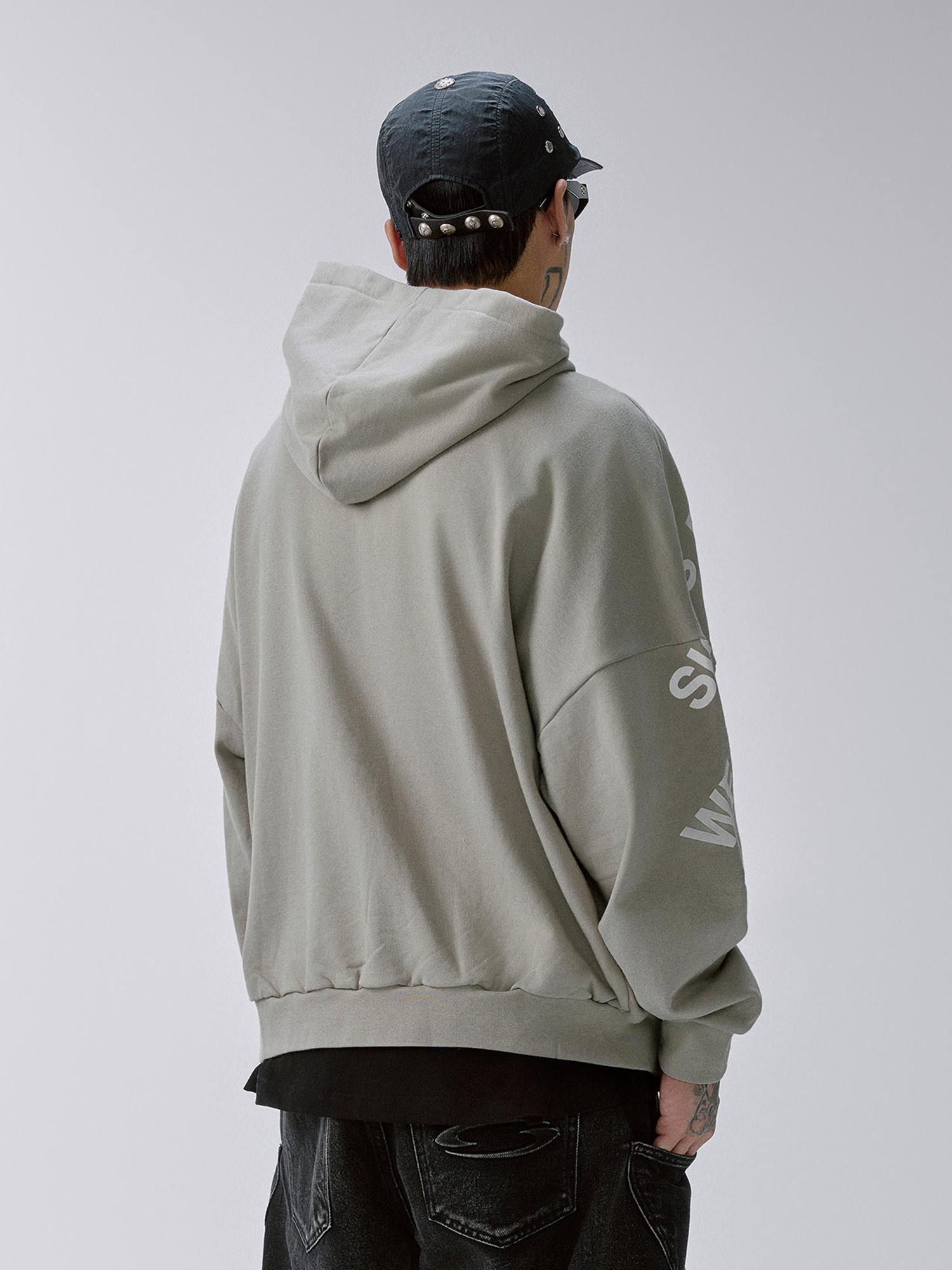 F2CE Embroidery Slogan Graphic Zip-Up Hoodie