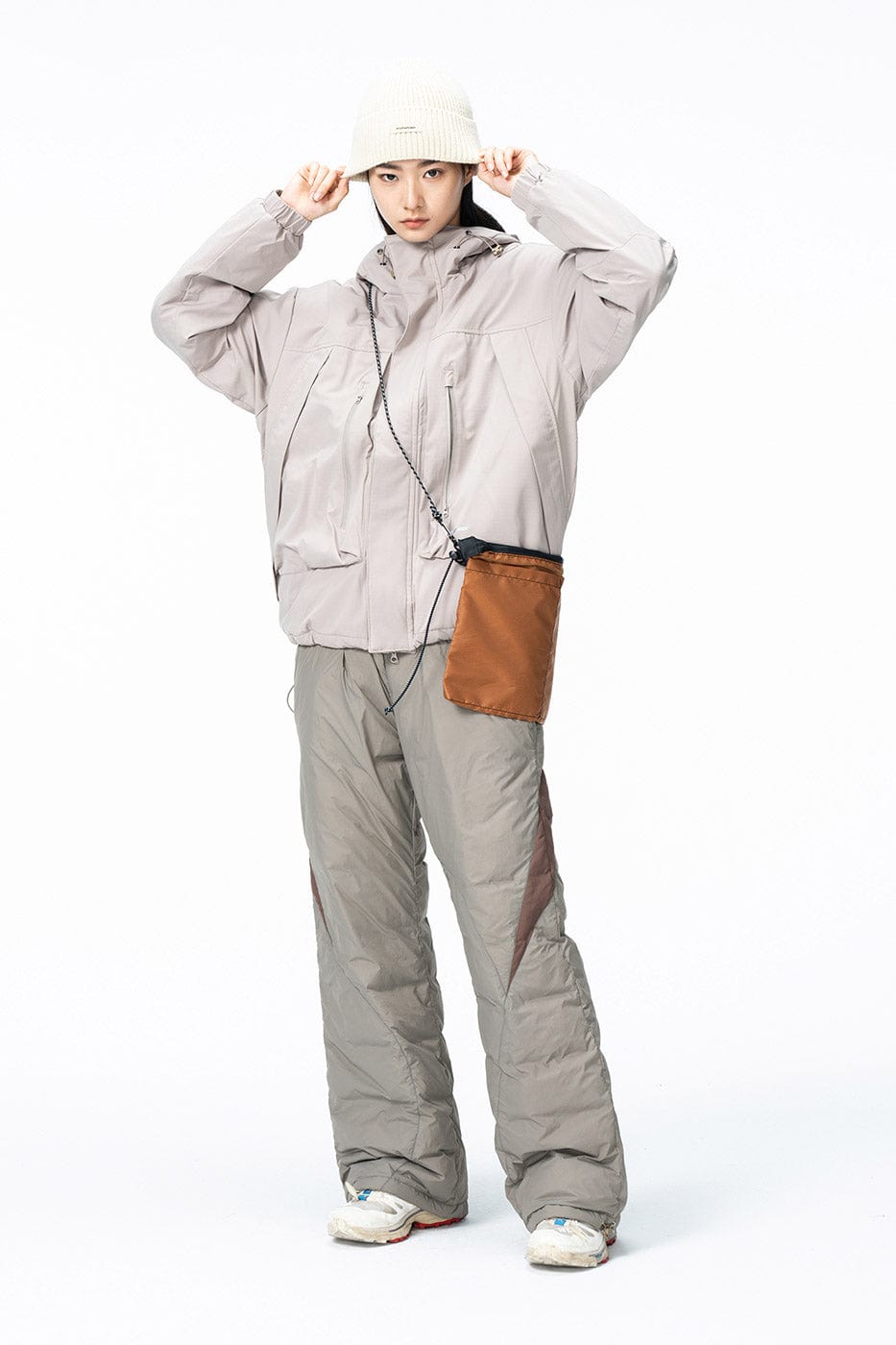 ENSHADOWER Spliced Splash-Proof Down Ski Pants, premium urban and streetwear designers apparel on PROJECTISR.com, ENSHADOWER