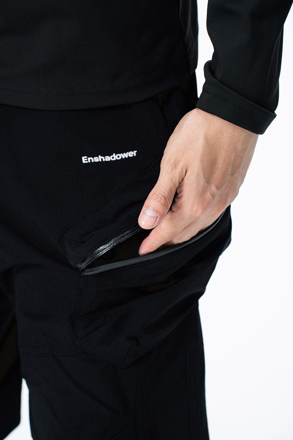 ENSHADOWER Diagonal Zipper Jogger, premium urban and streetwear designers apparel on PROJECTISR.com, ENSHADOWER