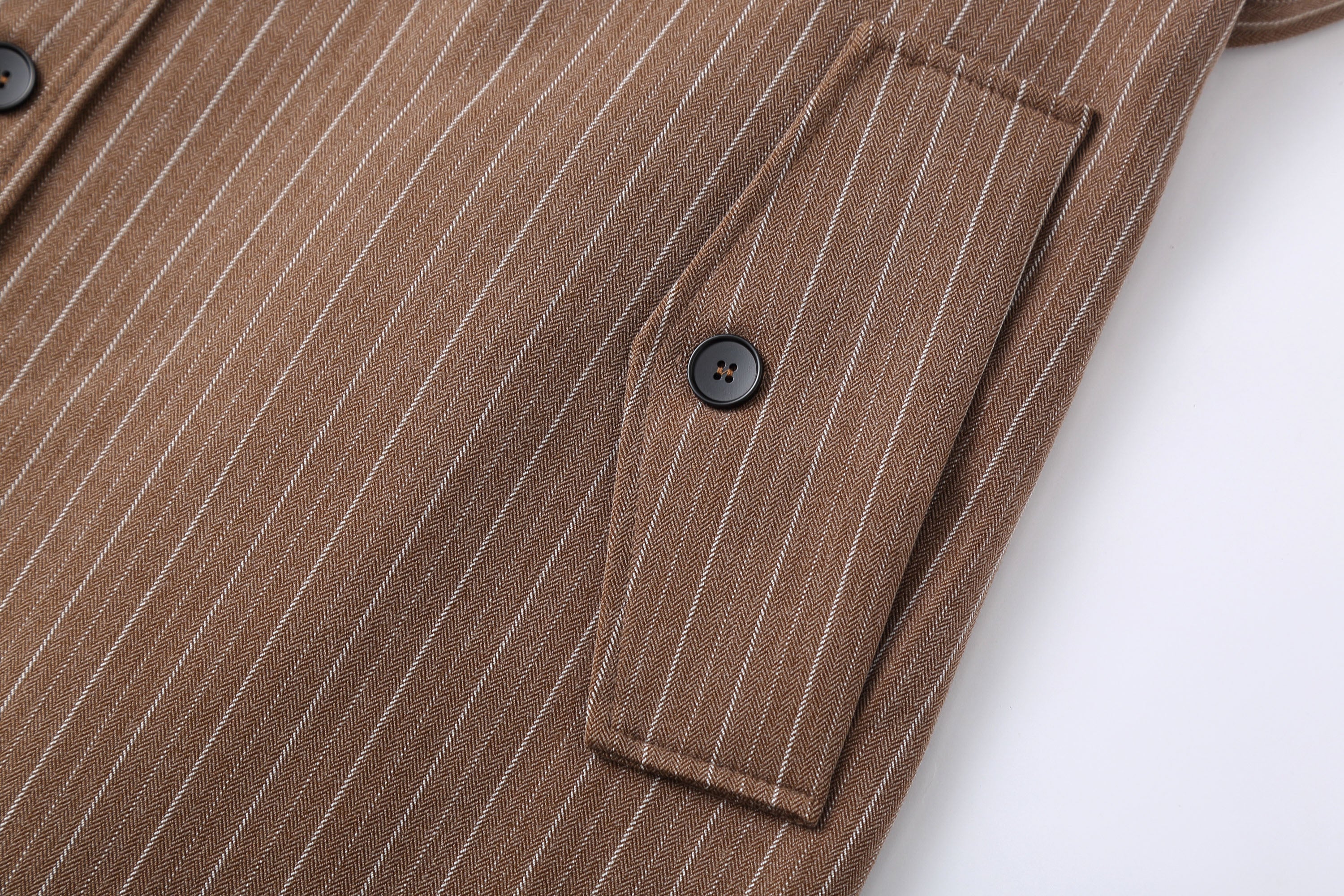 CLP Modern Pinstriped Oversized Trench