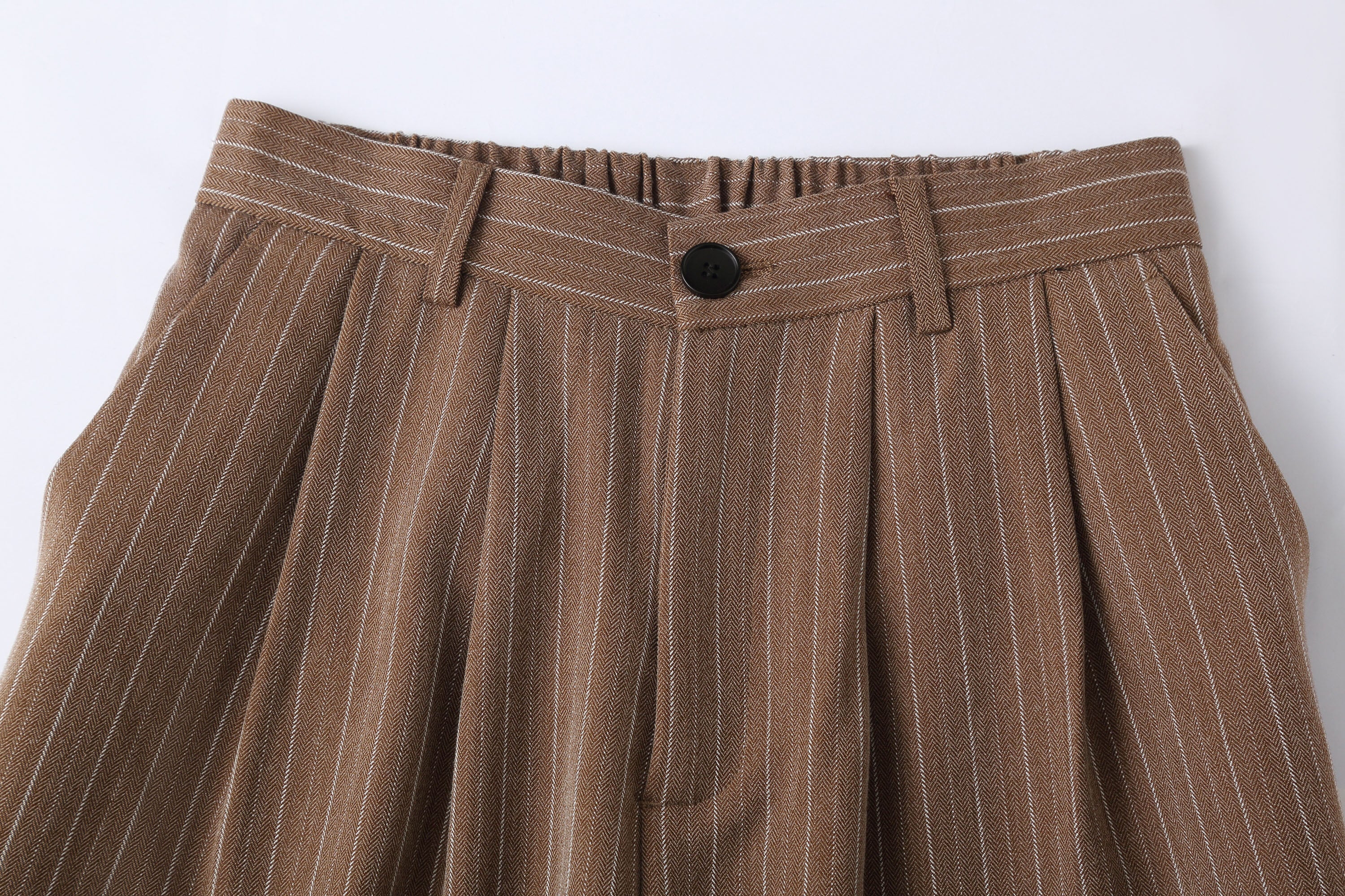 CLP Modern Pinstriped Straight-Leg Pants
