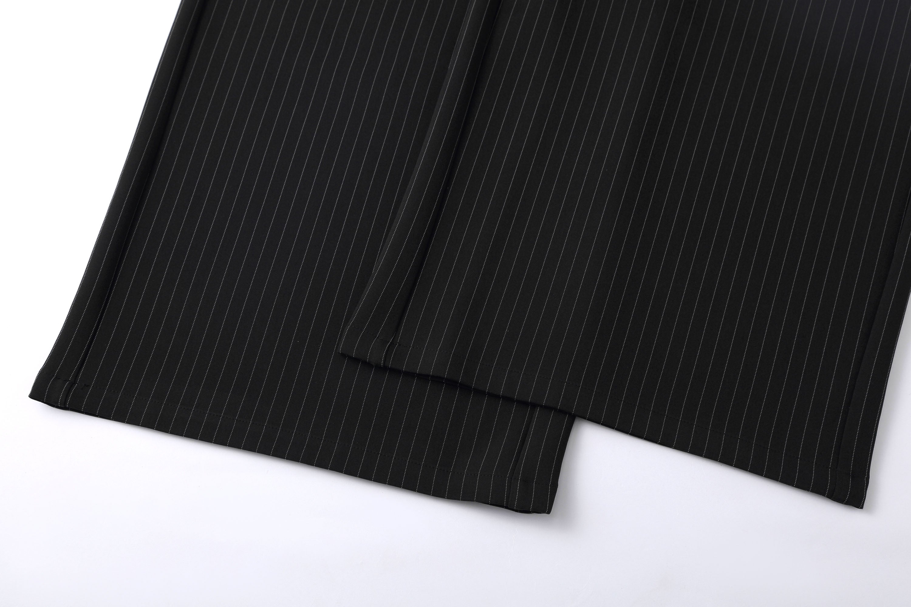CLP Striped Pleated Wide-Leg Trousers