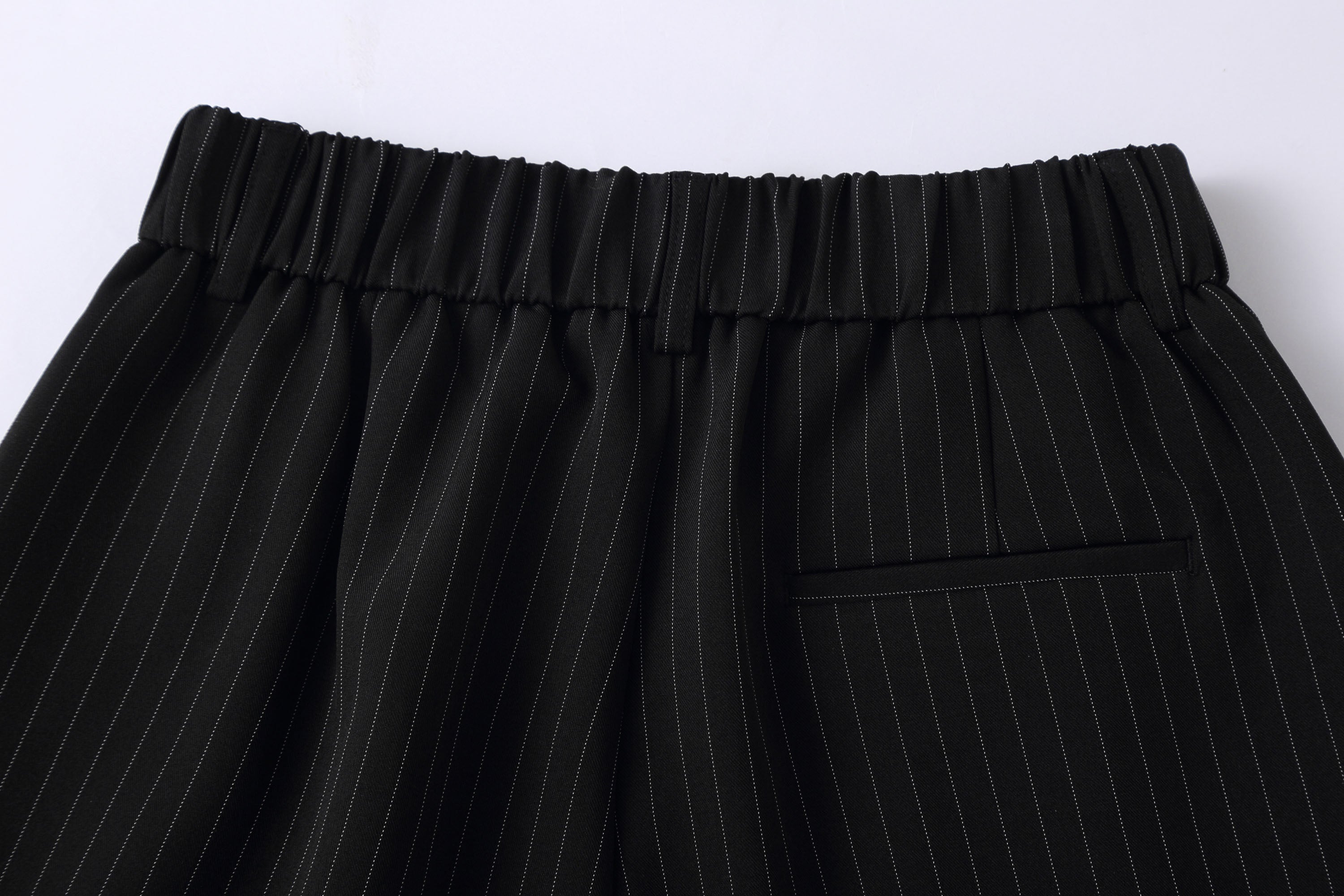 CLP Striped Pleated Wide-Leg Trousers