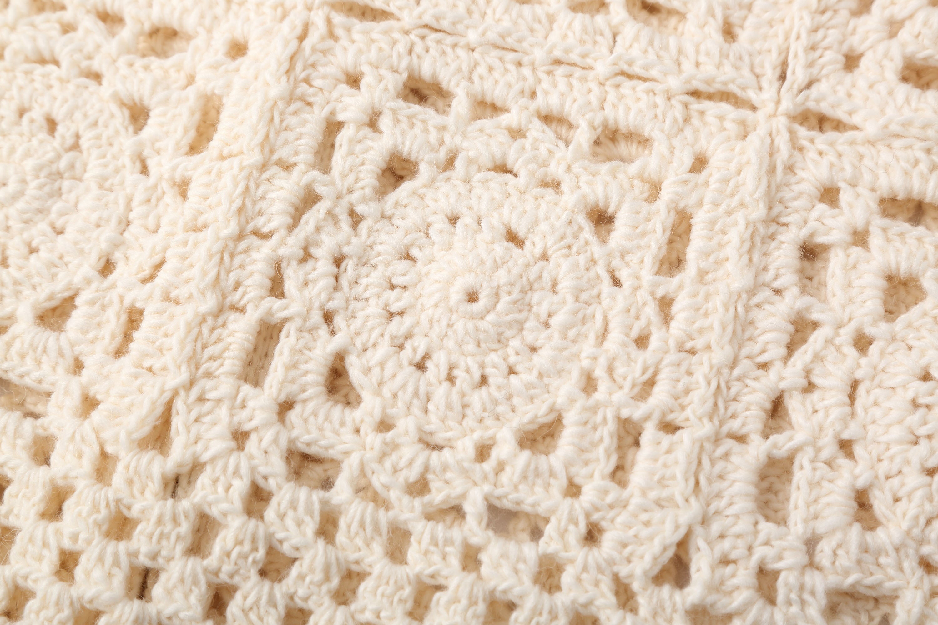 CLP Granny Square Zip Crochet Cardigan