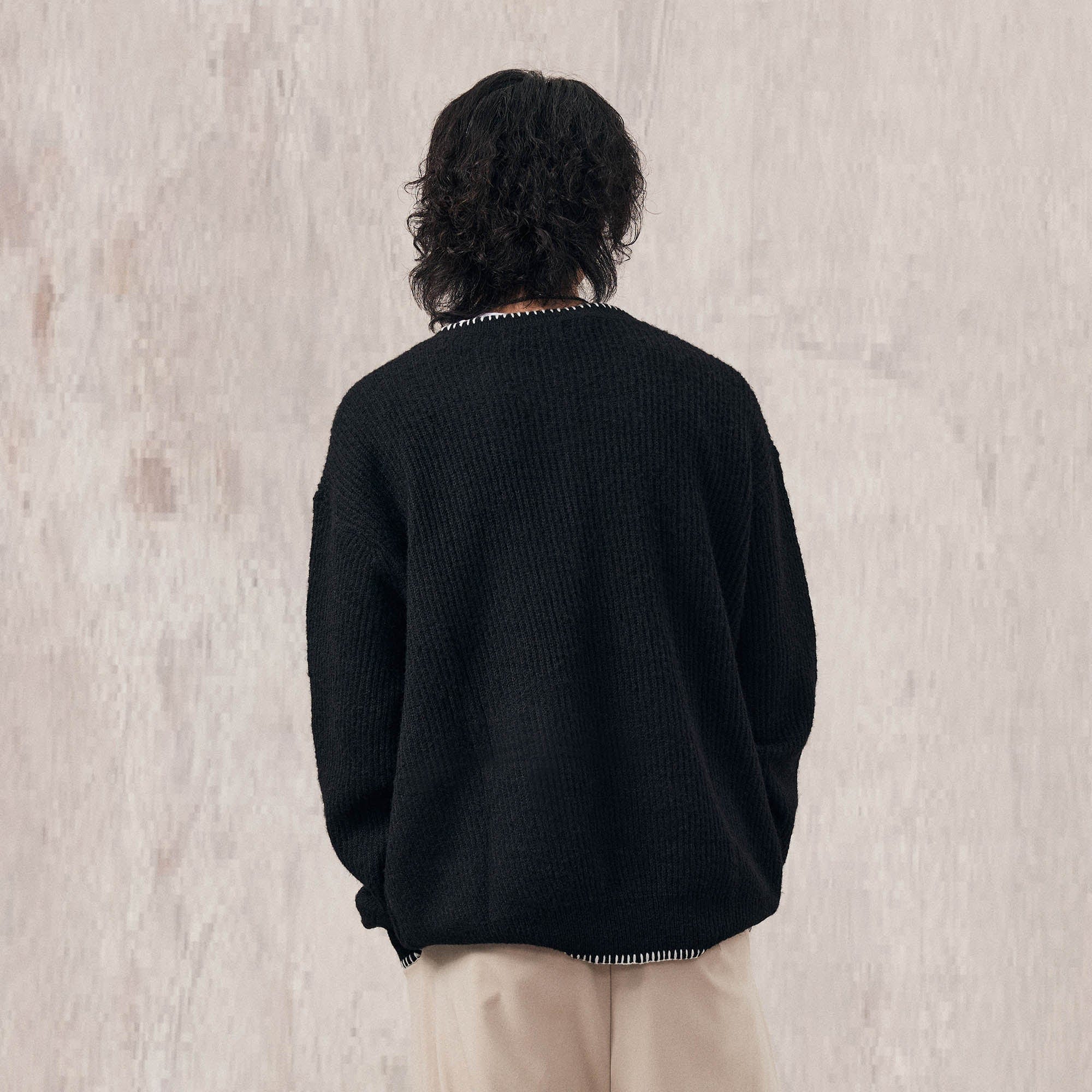 IN EXISTENCE Essential Ribbed Henley Sweater, premium urban and streetwear designers apparel on PROJECTISR.com, IN EXISTENCE
