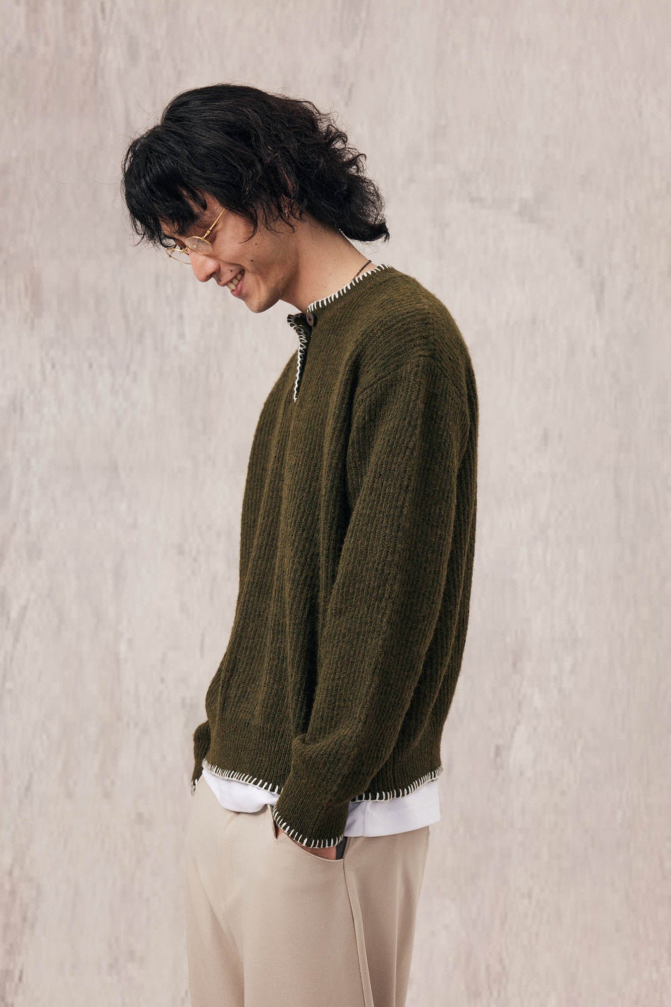 IN EXISTENCE Essential Ribbed Henley Sweater, premium urban and streetwear designers apparel on PROJECTISR.com, IN EXISTENCE